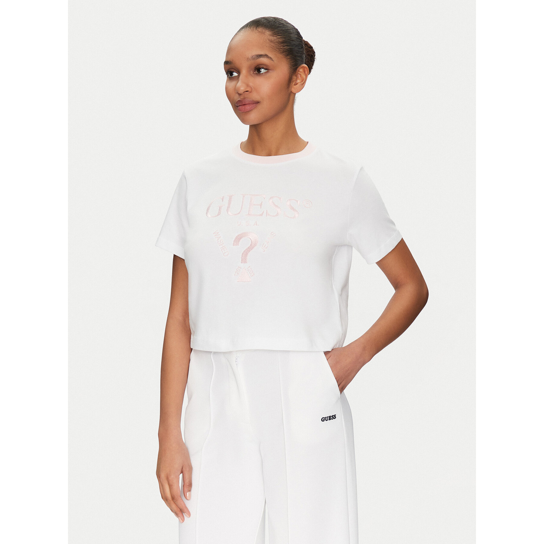 Guess Póló V5GI18 I3Z14 Fehér Regular Fit