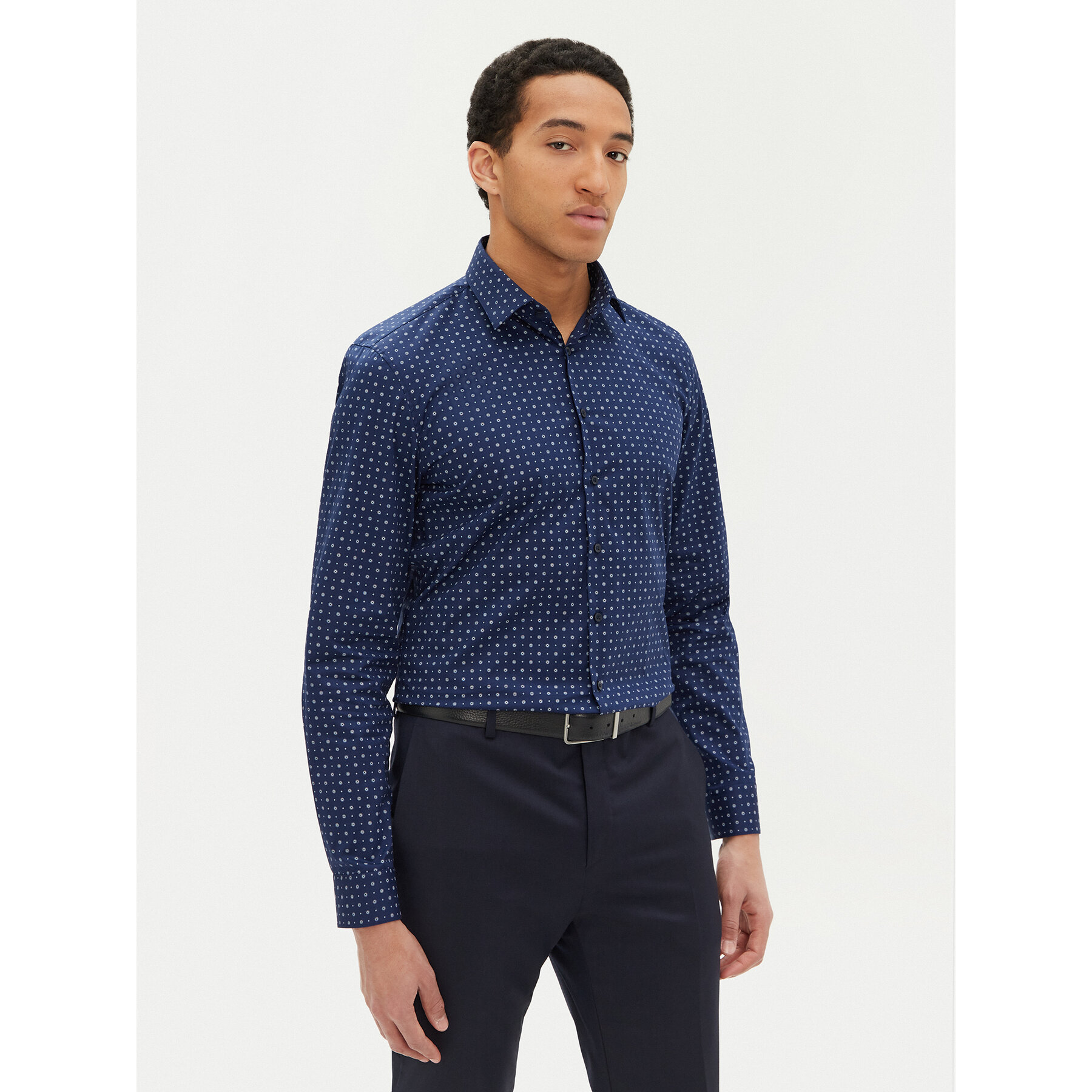 Calvin Klein Hemd K10K114313 Dunkelblau Slim Fit