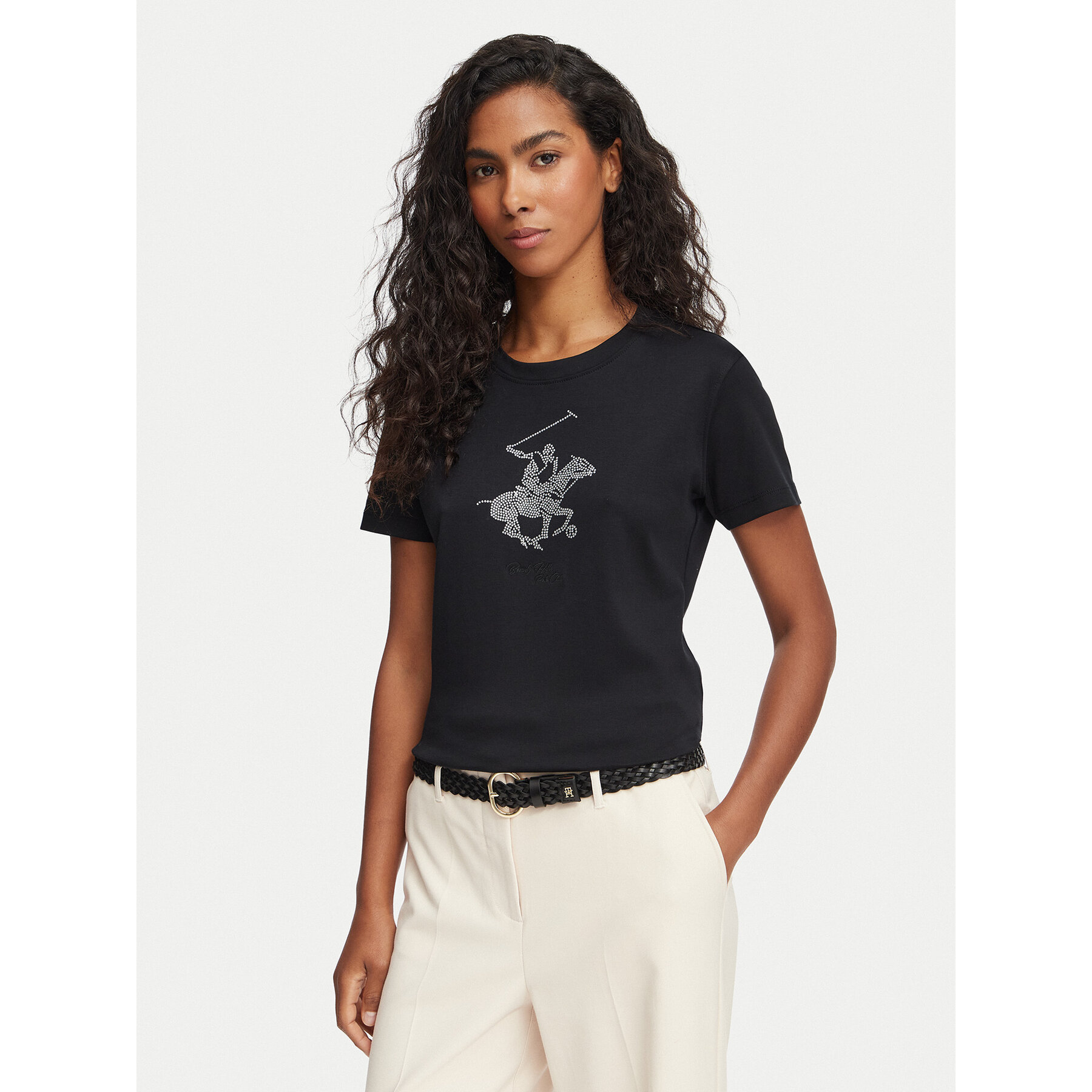 Beverly Hills Polo Club Majica L1608-HR Črna Regular Fit