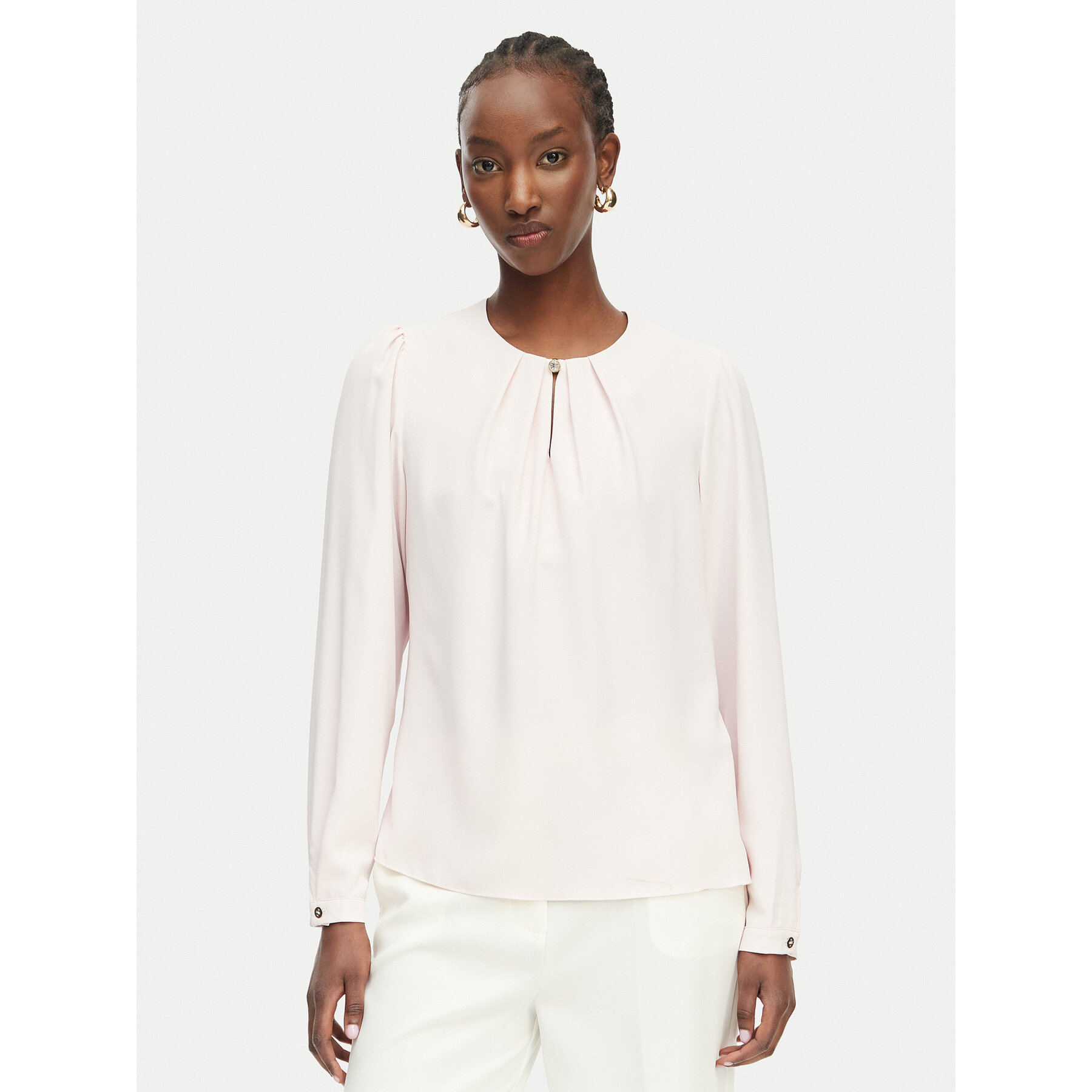 Rinascimento Bluse CFC0127711003 Hellrosa Regular Fit