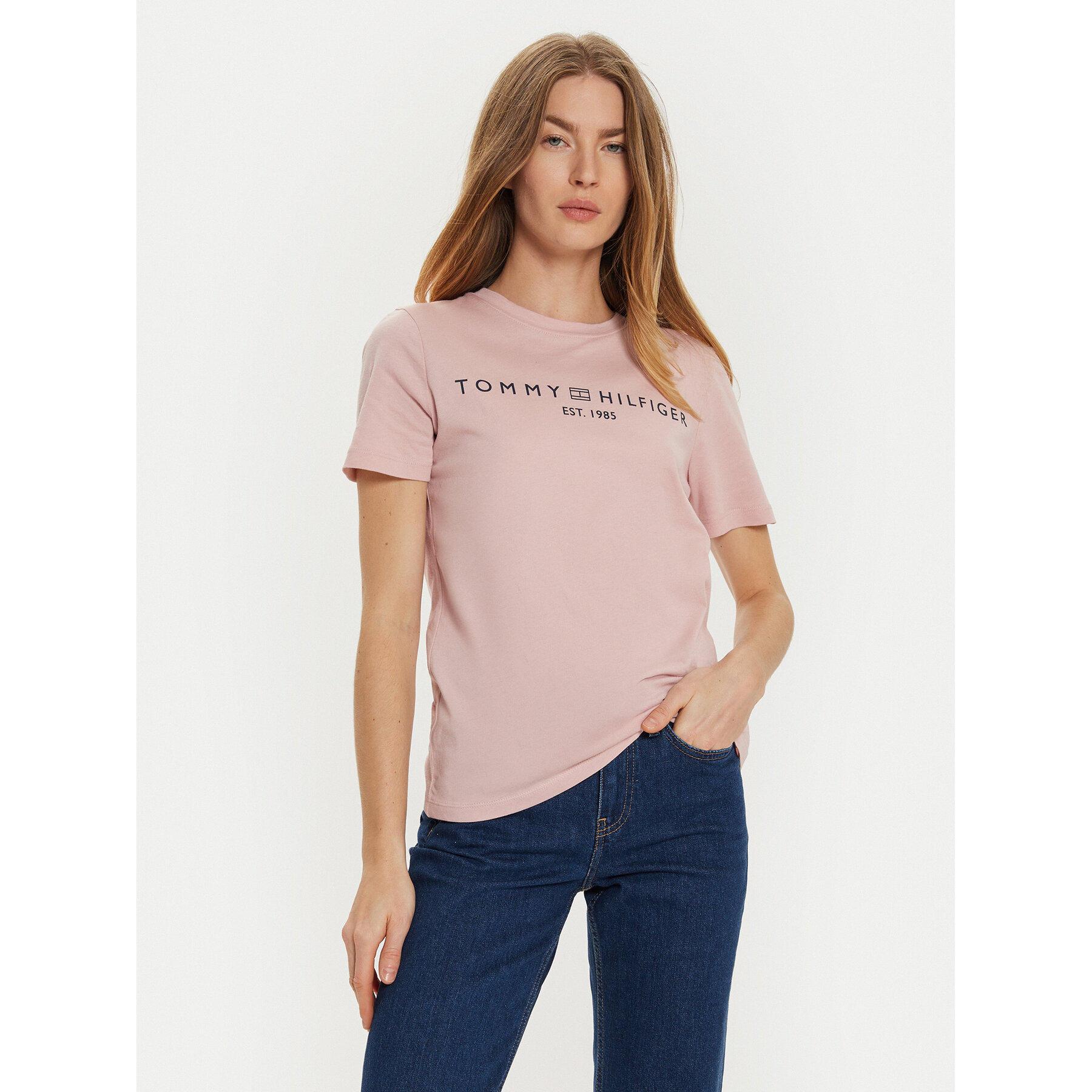 Tommy Hilfiger Tommy Hilfiger T-Shirt WW0WW40276 Ροζ Regular Fit