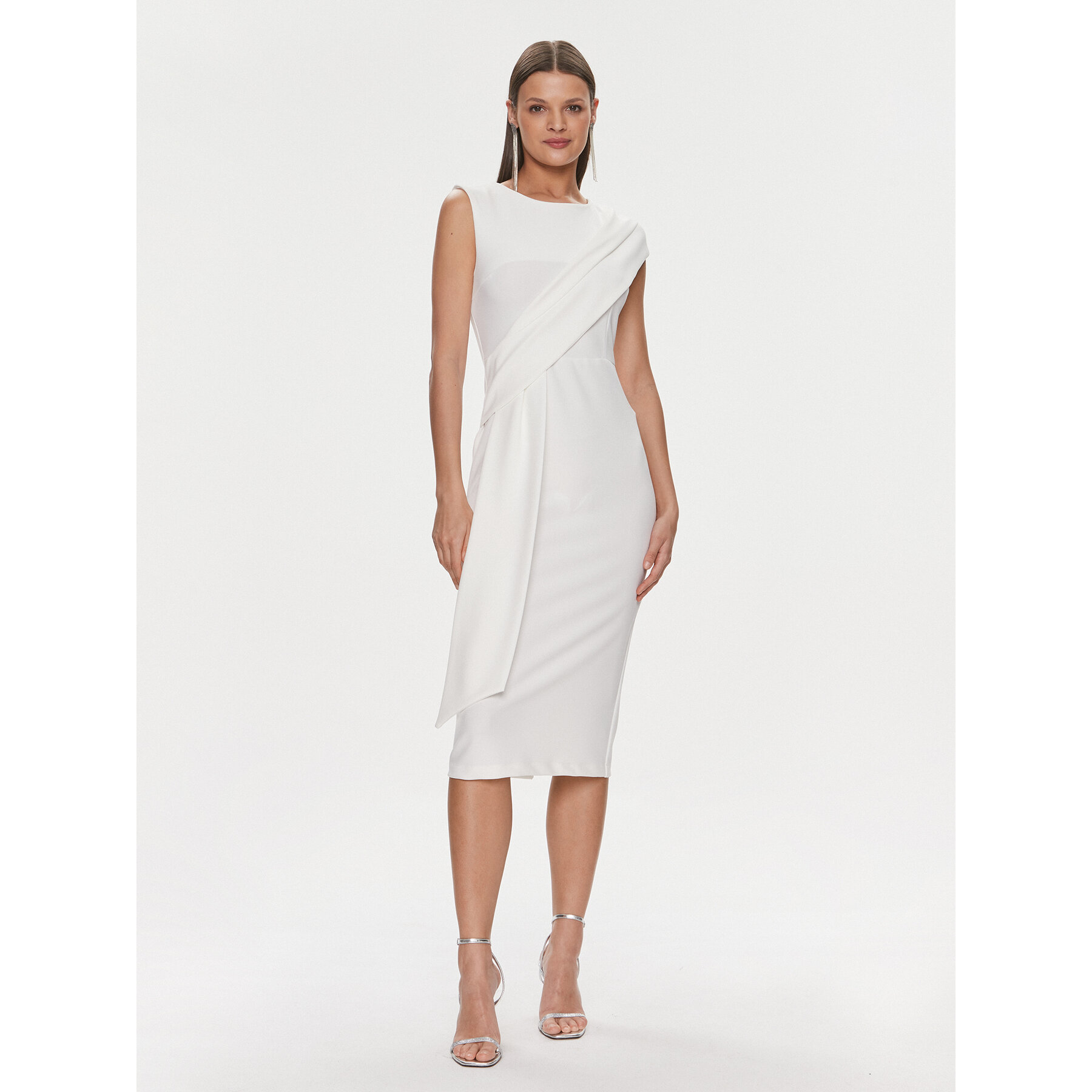 Rinascimento Coctailkleid CFC0019379002 Weiß Regular Fit