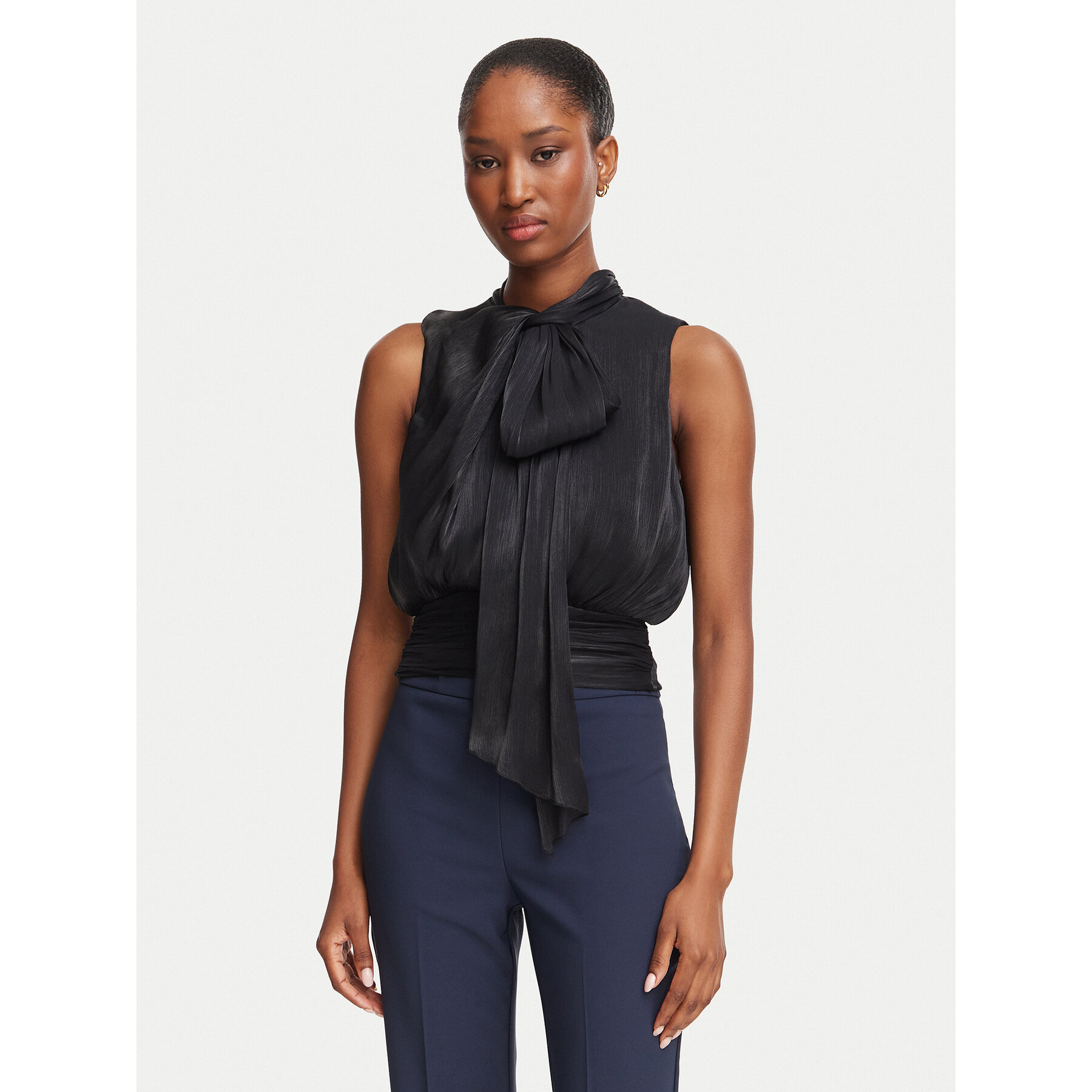 Rinascimento Bluse CFC0020460002 Schwarz Regular Fit