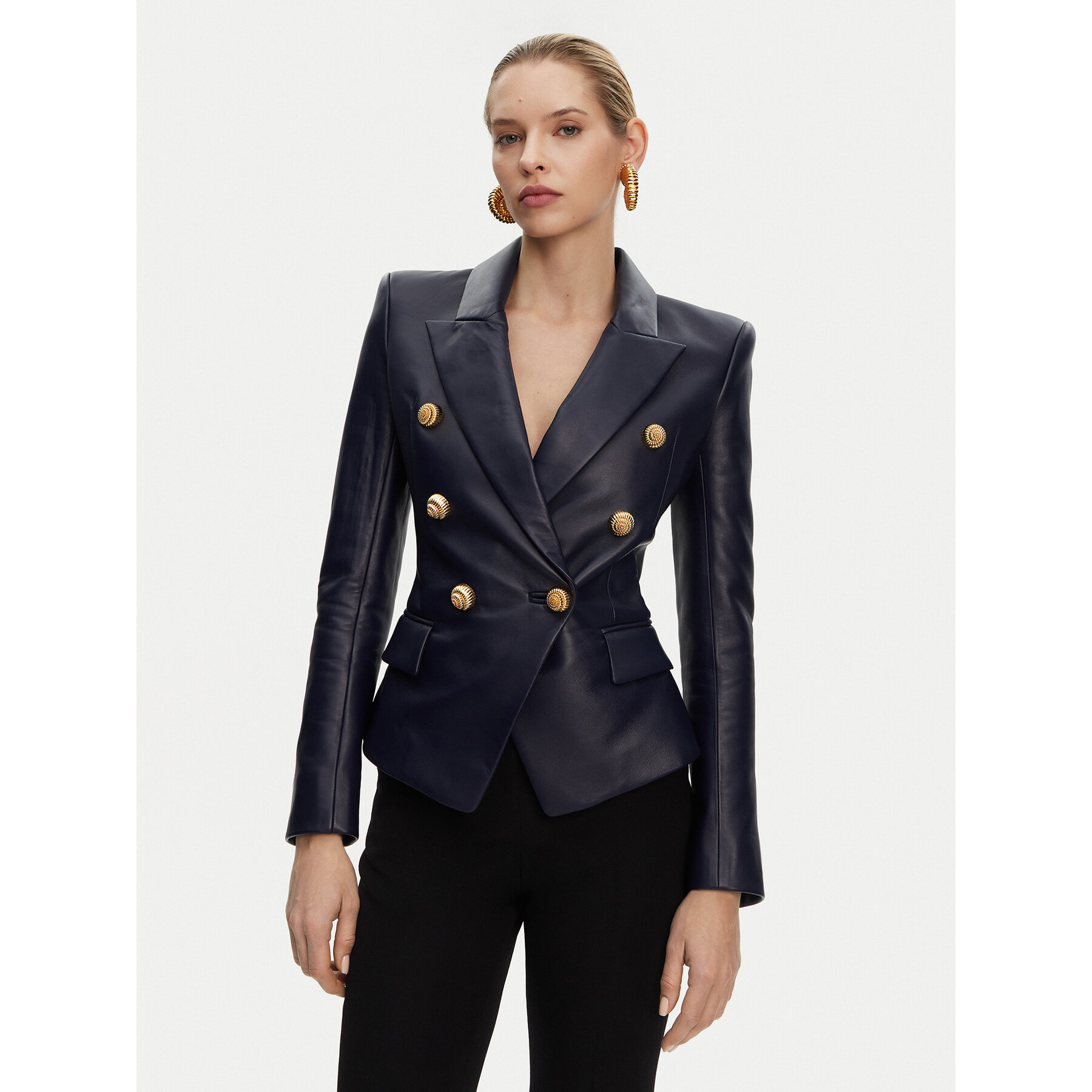 Balmain Sakko DF0SG185LC62 Dunkelblau Regular Fit