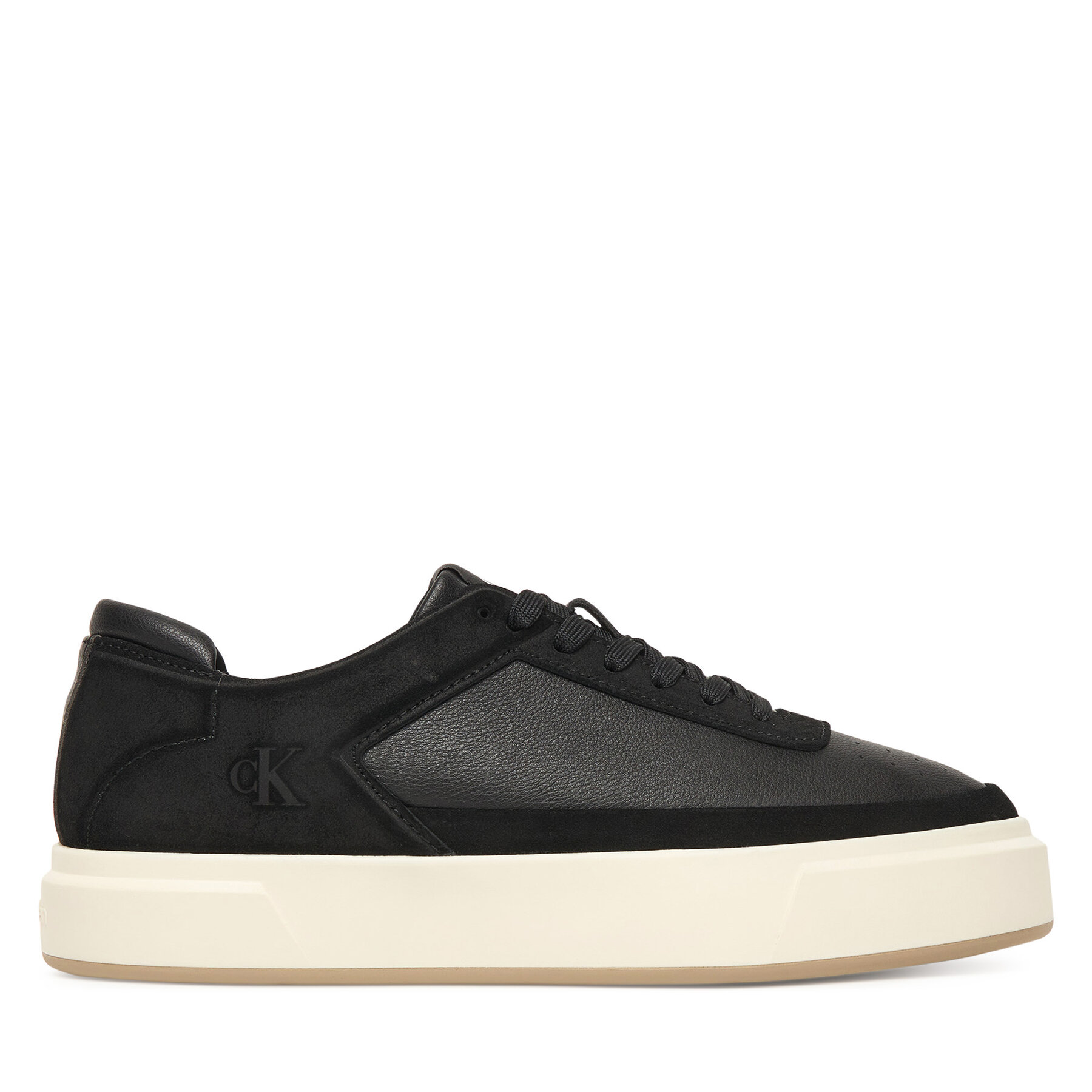 Tenisice Calvin Klein Basket Cupsole Laceup Lth-Nu YM0YM01354 Crna