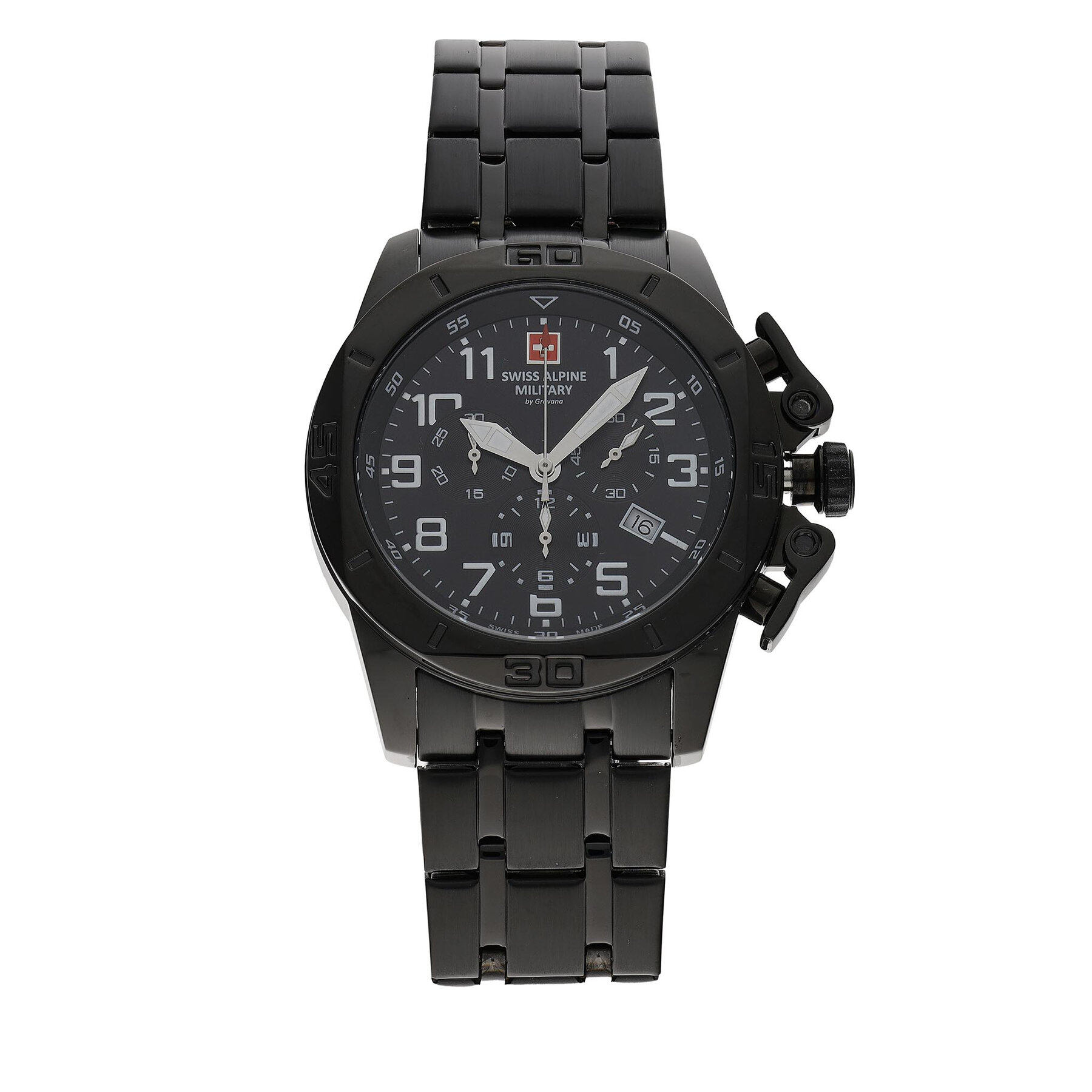 Ročna ura Swiss Alpine Military 7063.9177 Črna