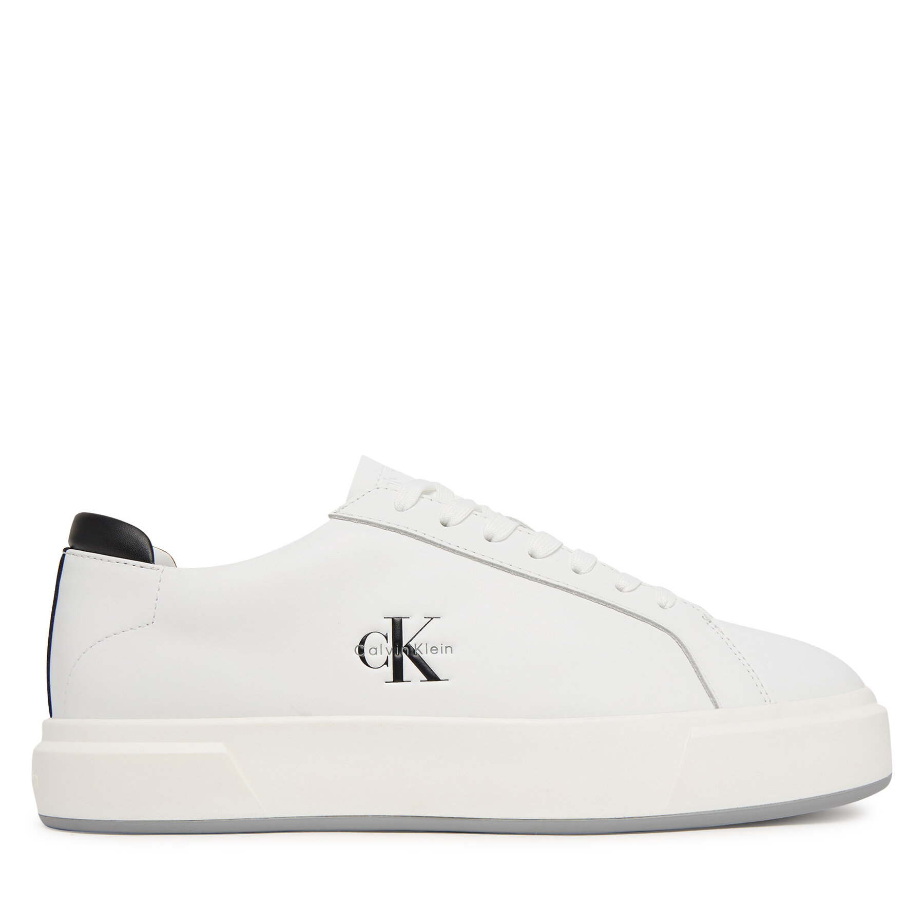 Superge Calvin Klein Basket Cupsole Laceup Lth Ml YM0YM01460 Bela