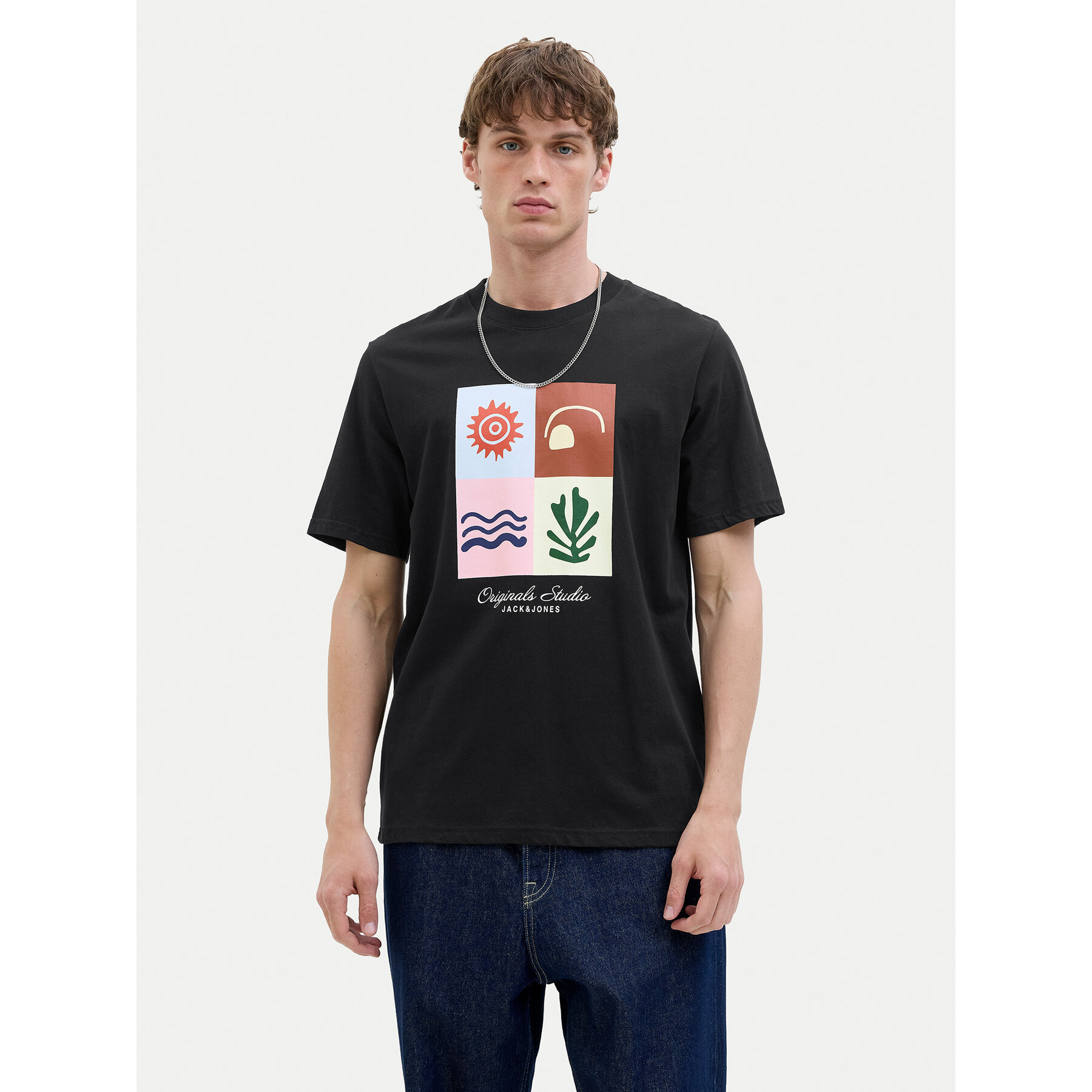 Jack & Jones Póló Canggu 12277220 Fekete Regular Fit