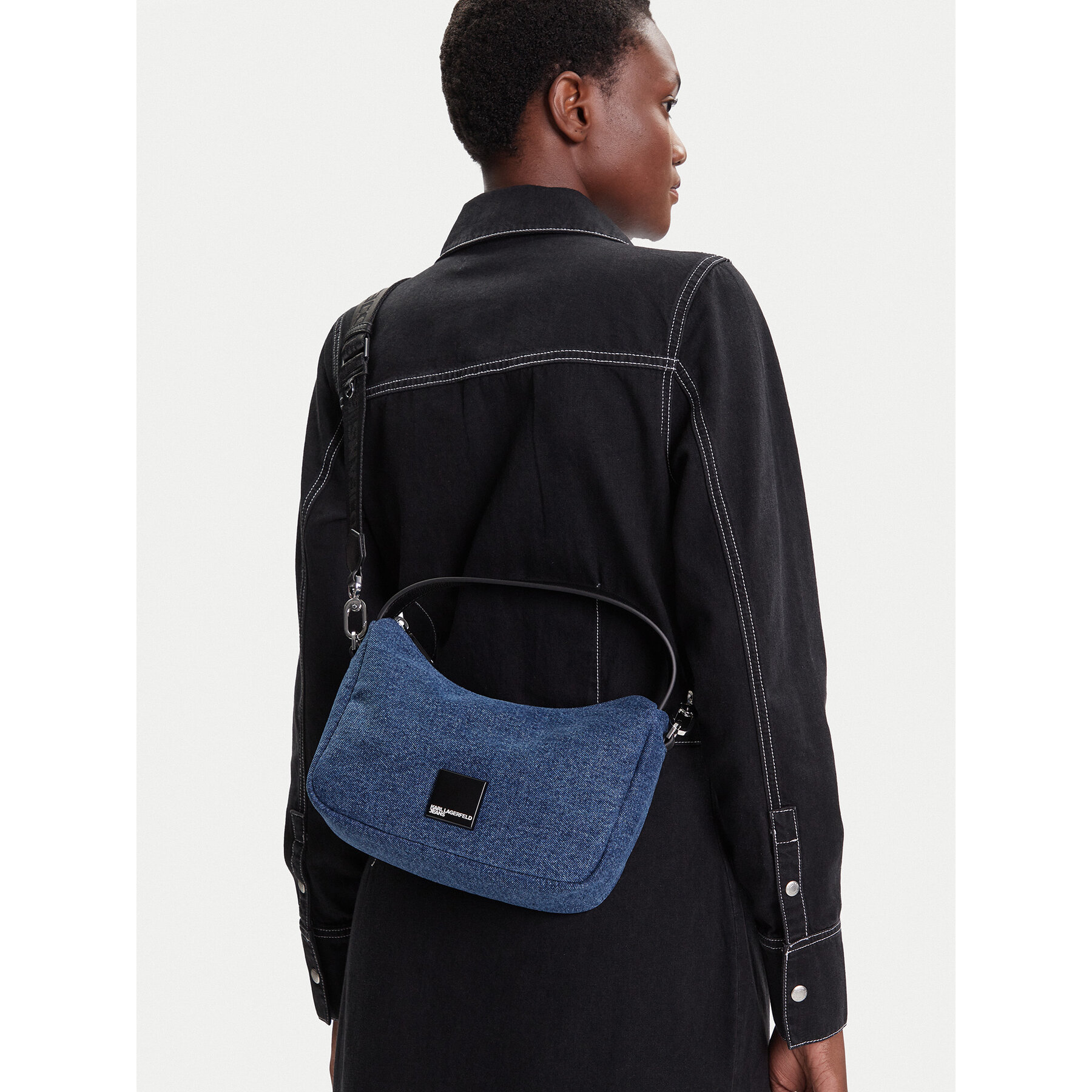 Geantă Karl Lagerfeld Jeans A3W30210 Albastru