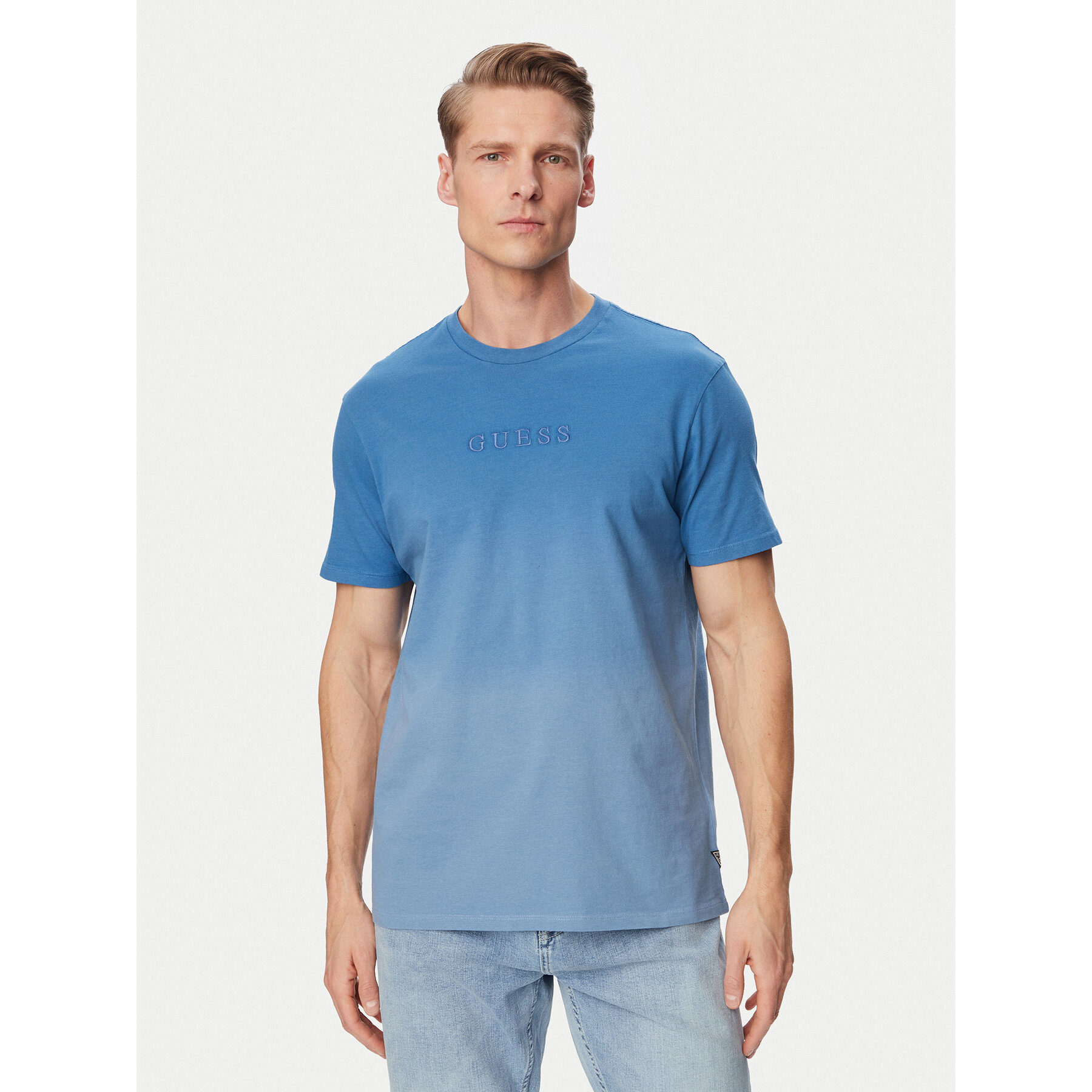 Guess T-Shirt M6GI29 K3258 Blau Regular Fit