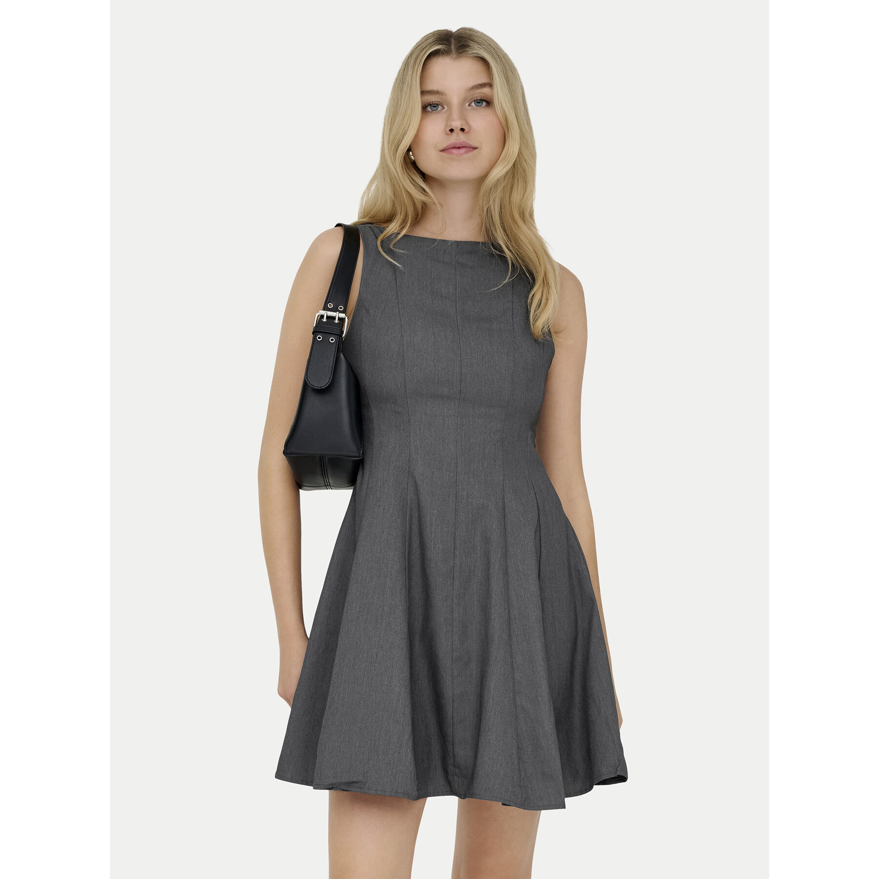 ONLY Kleid für den Alltag Lunita 15370914 Dunkelgrau Regular Fit