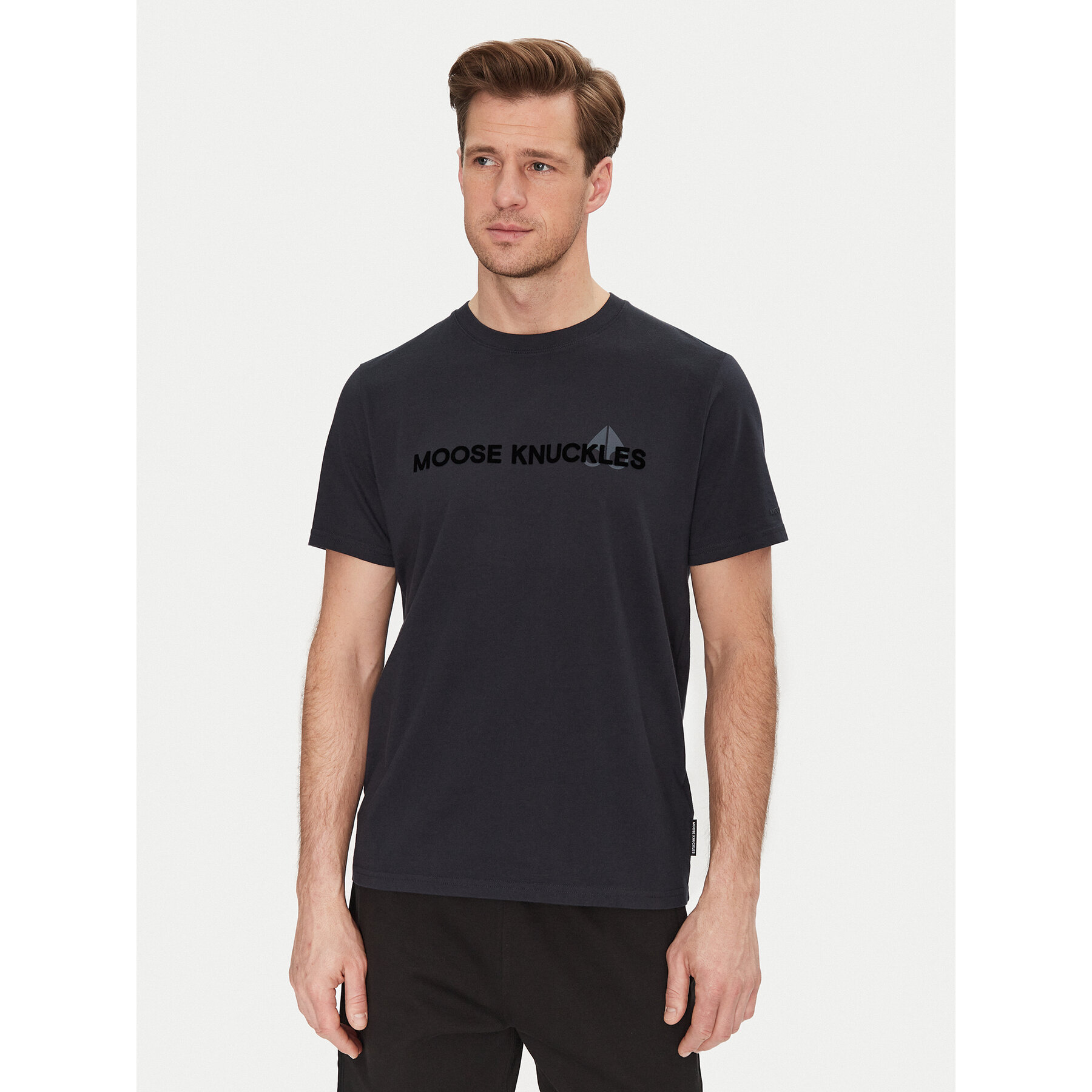Moose Knuckles Póló Conway M15MT760 Sötétkék Regular Fit