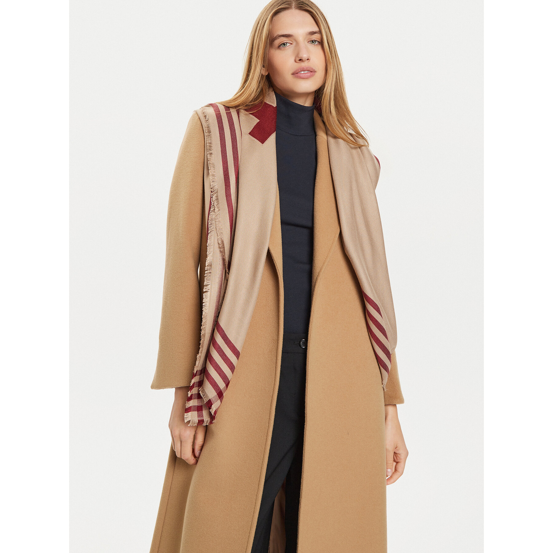 Fular Tommy Hilfiger Naval Square AW0AW16651 Beis