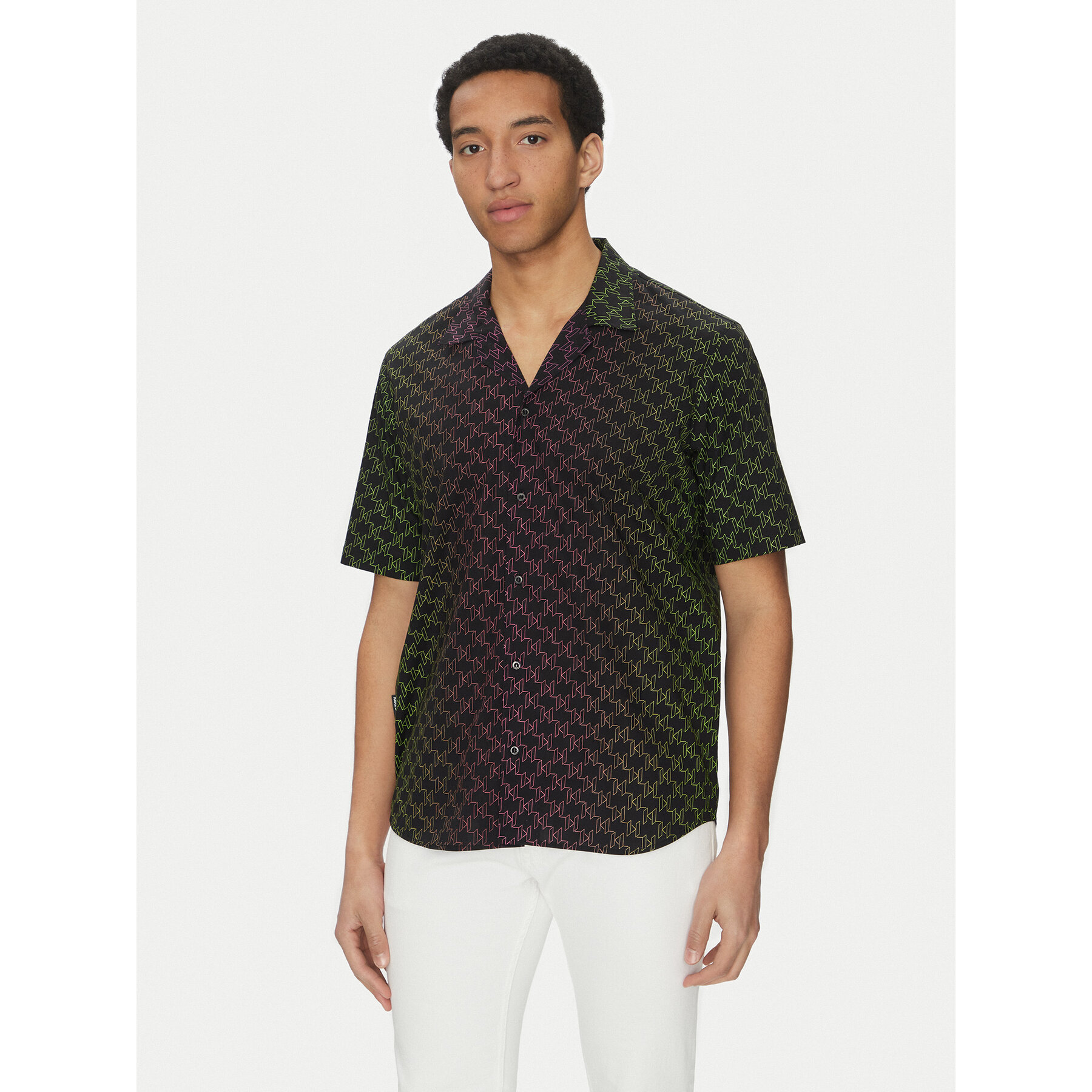 KARL LAGERFELD Hemd 605445 552689 Schwarz Regular Fit
