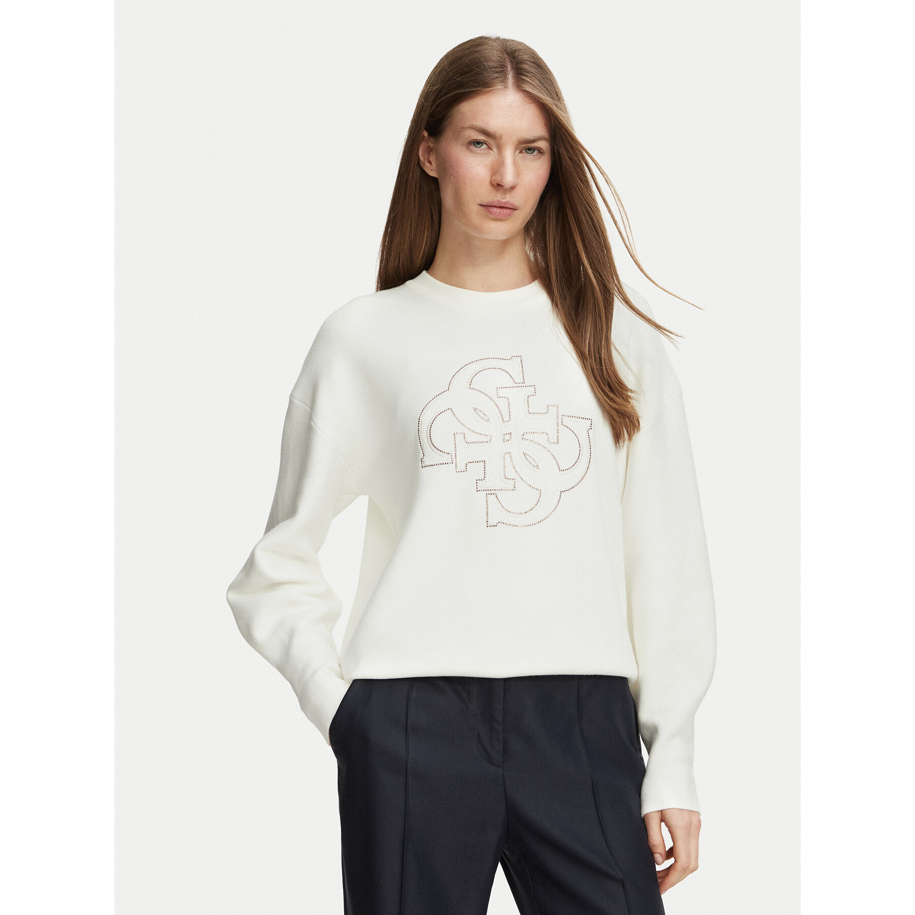 Guess Pullover W6BR52 Z1453 Creme Regular Fit