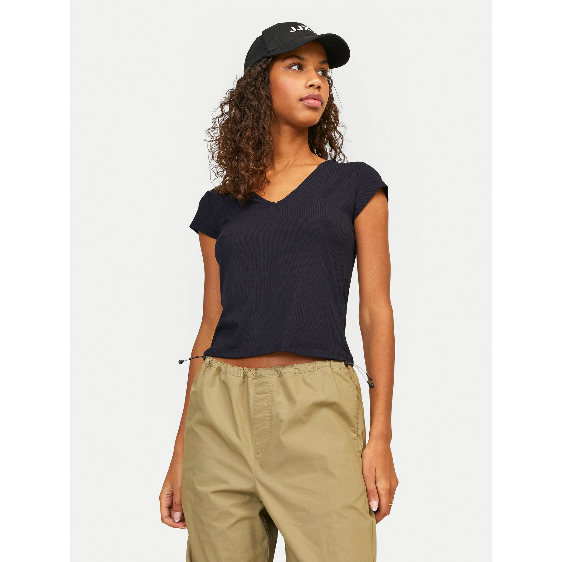 JJXX Póló Hayden 12249361 Fekete Slim Fit