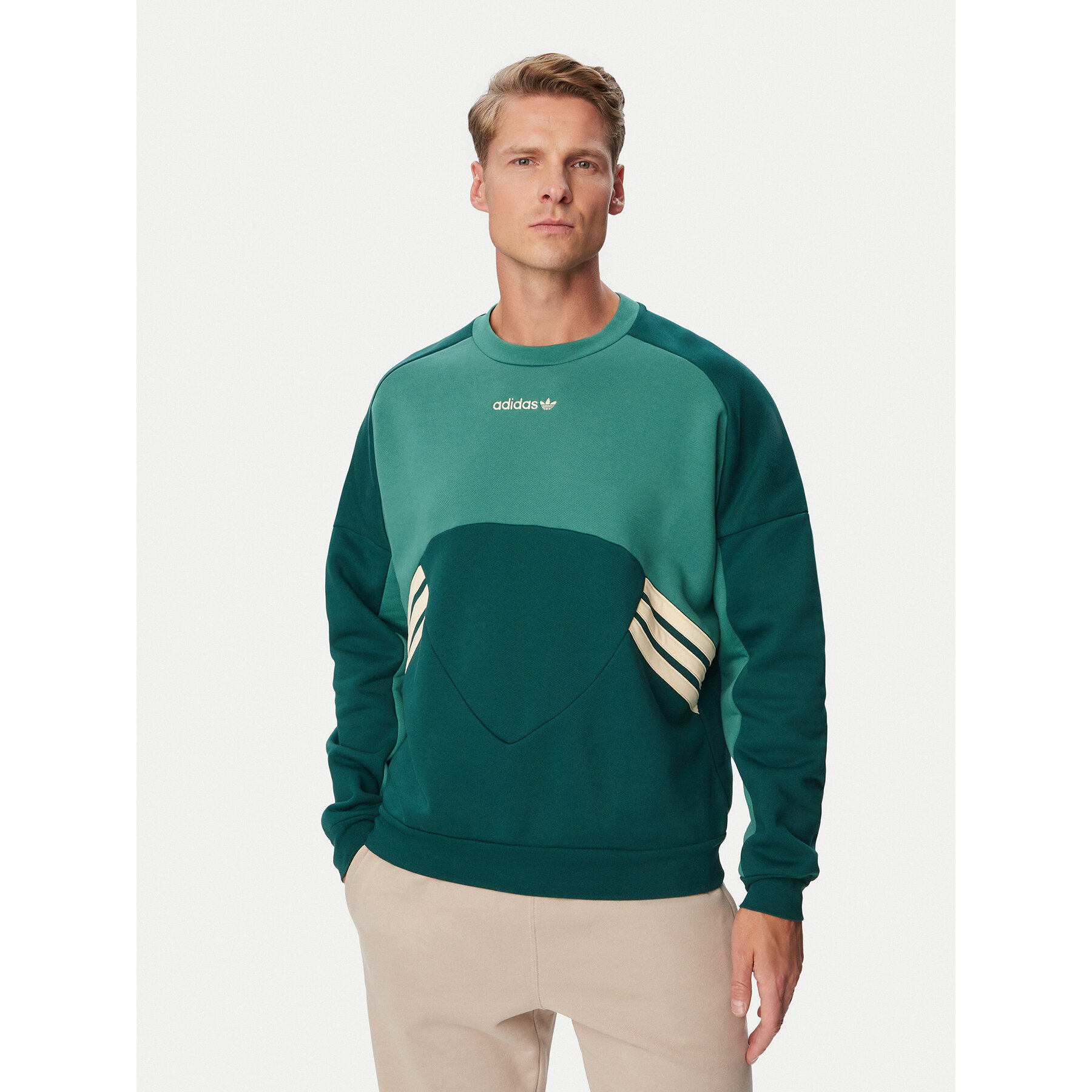 adidas Sweatshirt Munich 93 KW4387 Grün Loose Fit