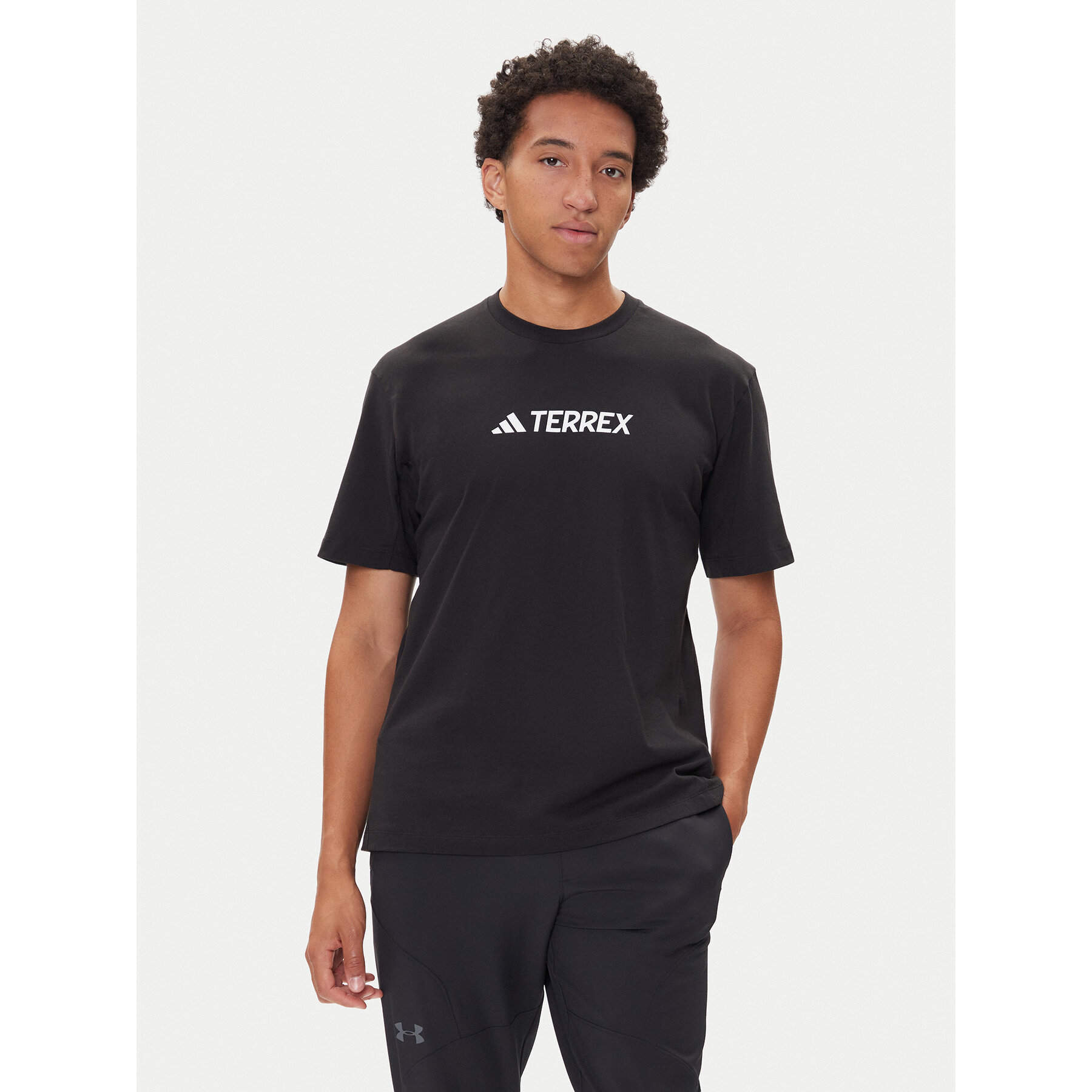 adidas Majica Terrex Classic Logo JF9143 Črna Regular Fit