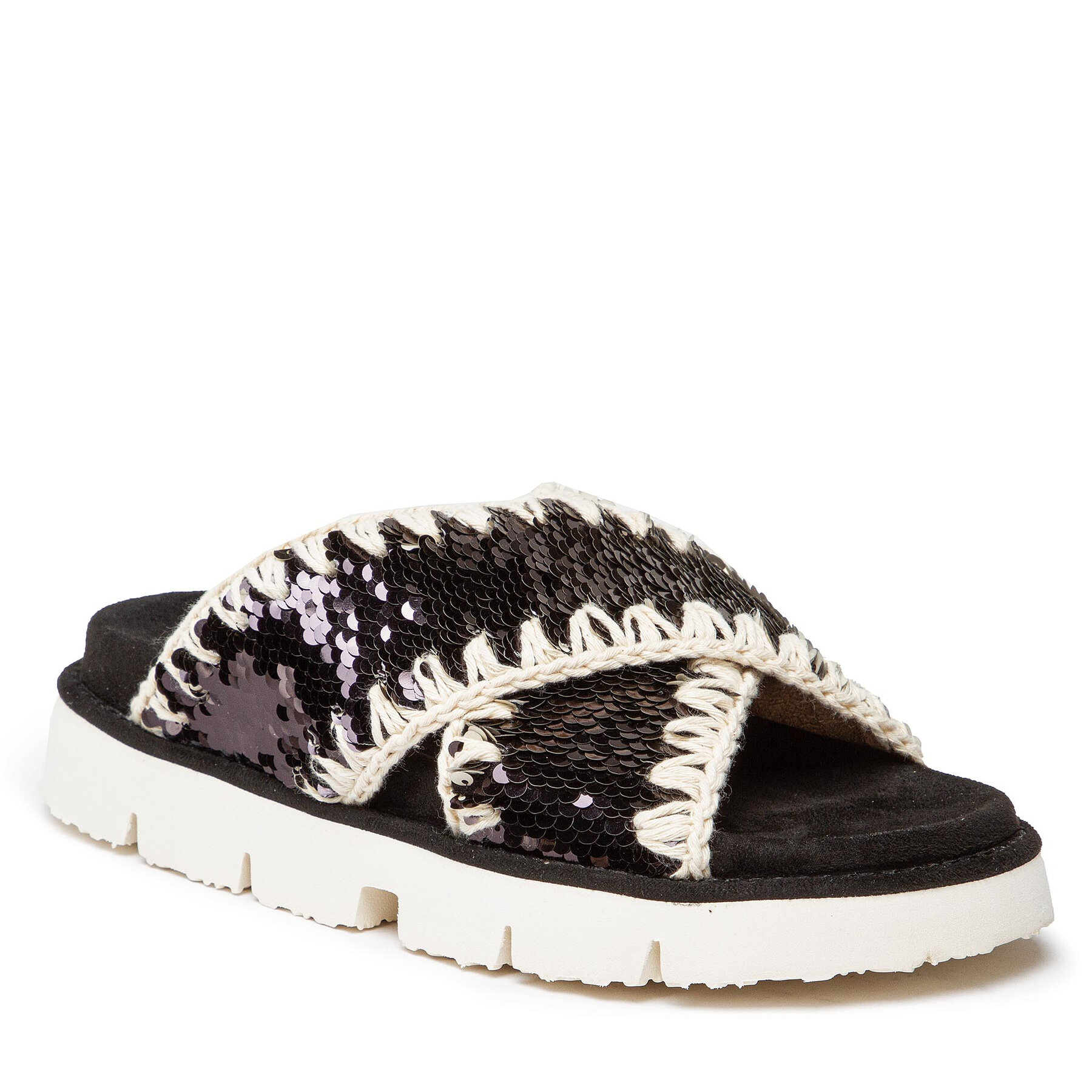 Șlapi Mou Criss-Cross SW461000G Black