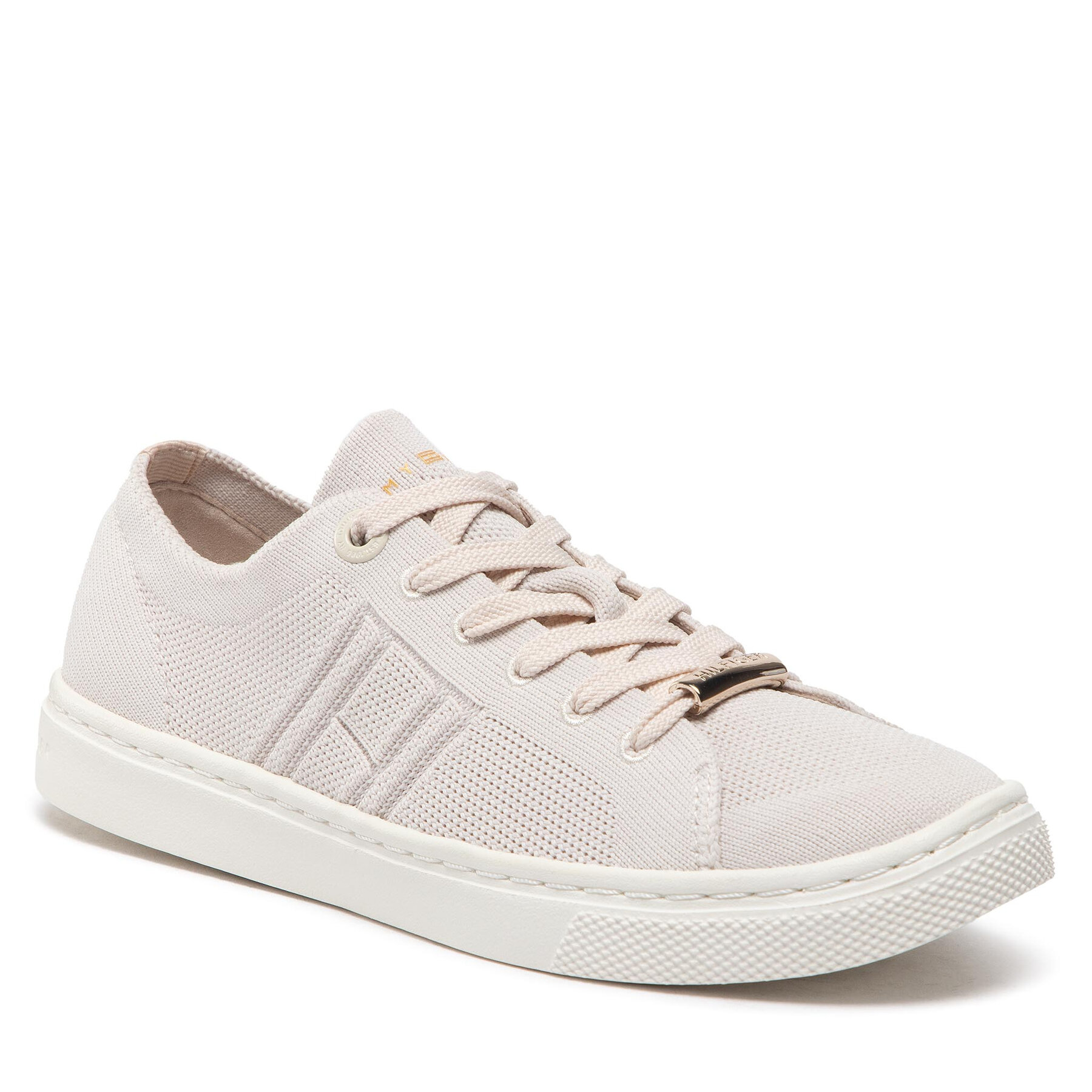 Sneakers Tommy Hilfiger Knitted Light Cupsole FW0FW06332 Feather White AF4 epantofi.ro imagine noua