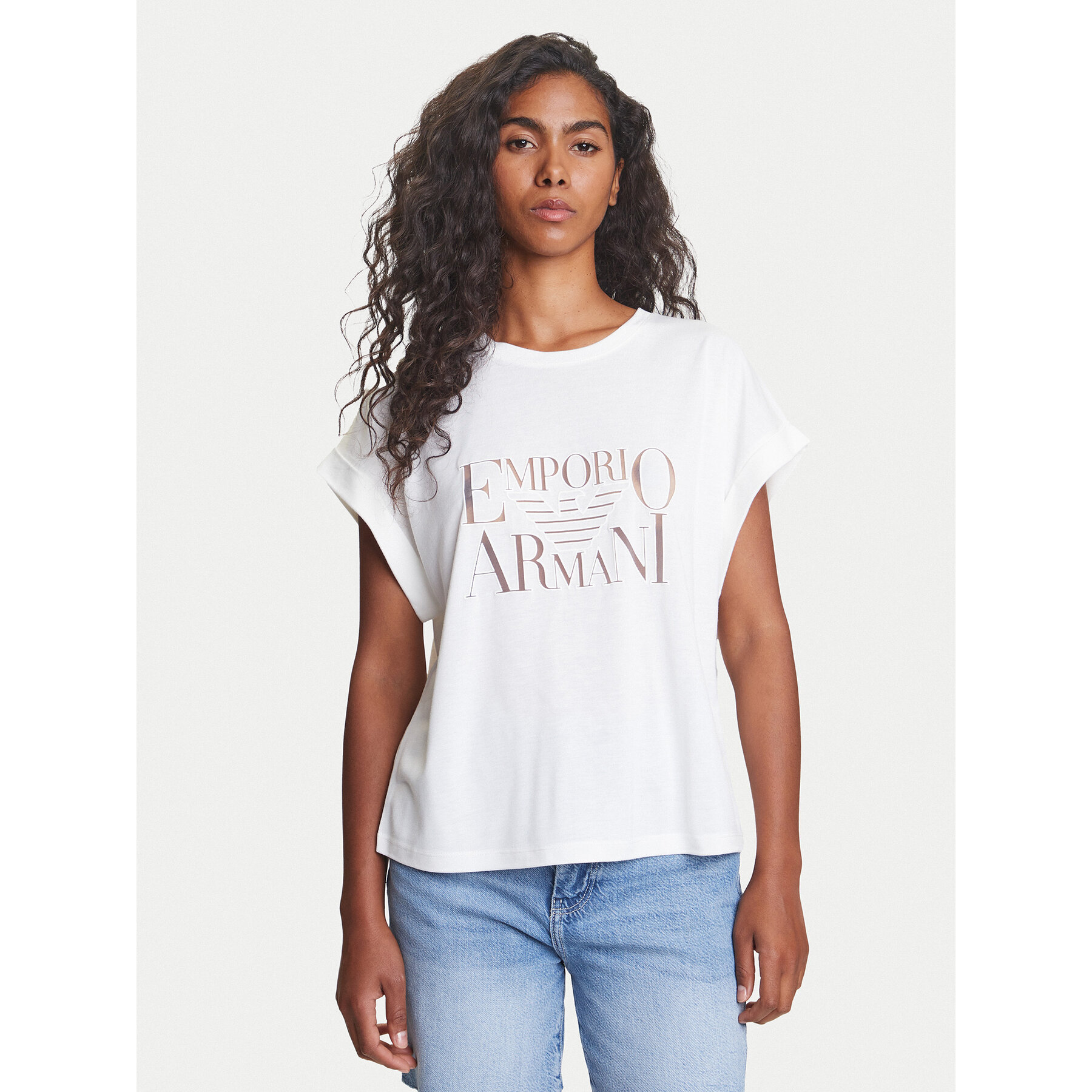 Emporio Armani T-shirt EW000616 AF12187 U1131 Bianco Loose Fit