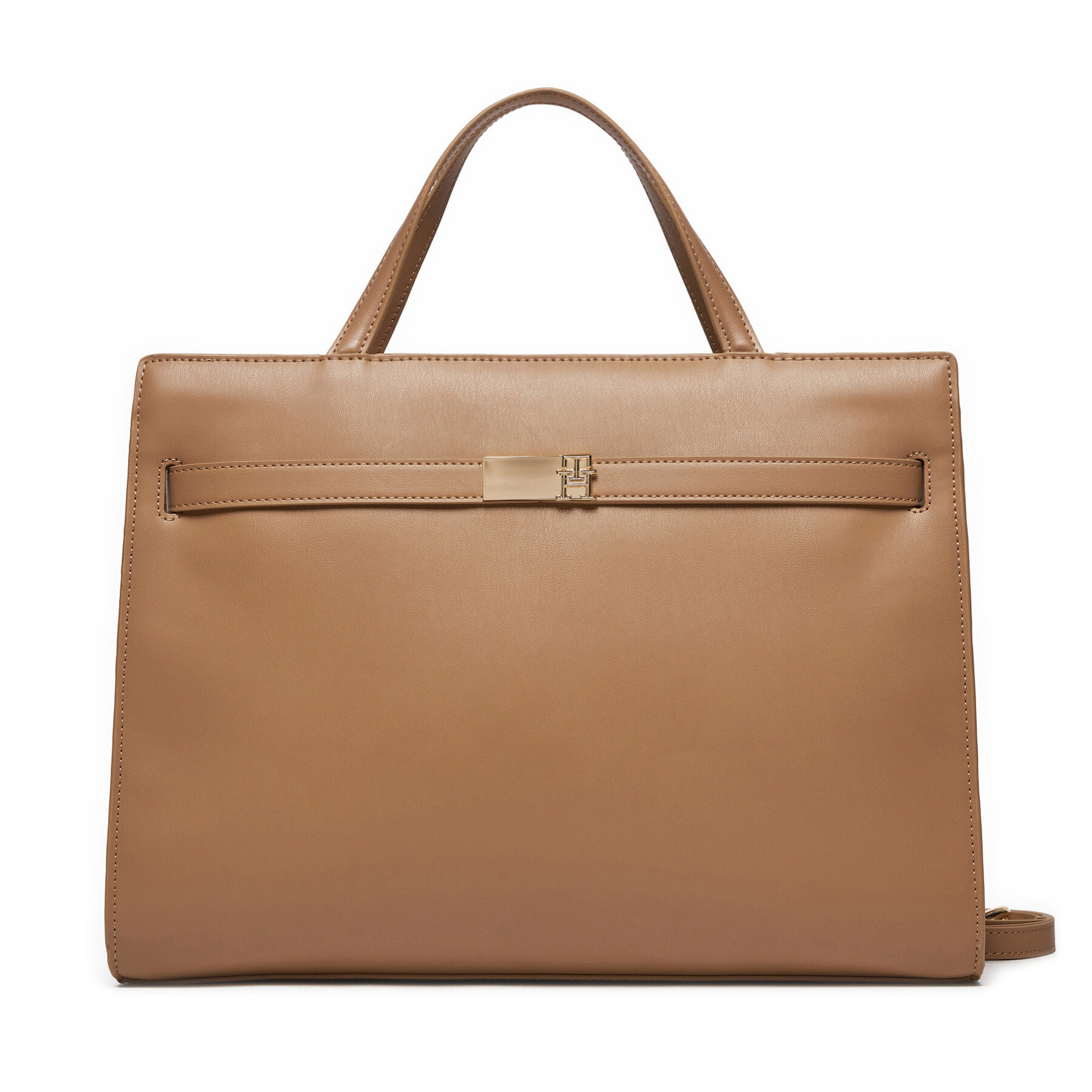 Handväska Tommy Hilfiger Th Heritage Workbag AW0AW16910 Brun