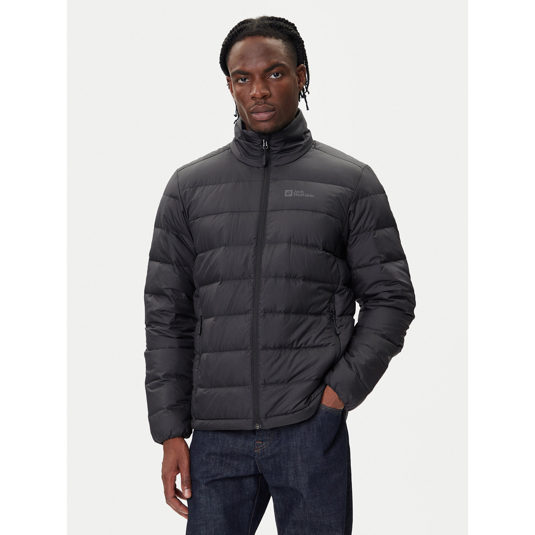 Jack Wolfskin Daunenjacke Ather Down 1207681 Schwarz Regular Fit