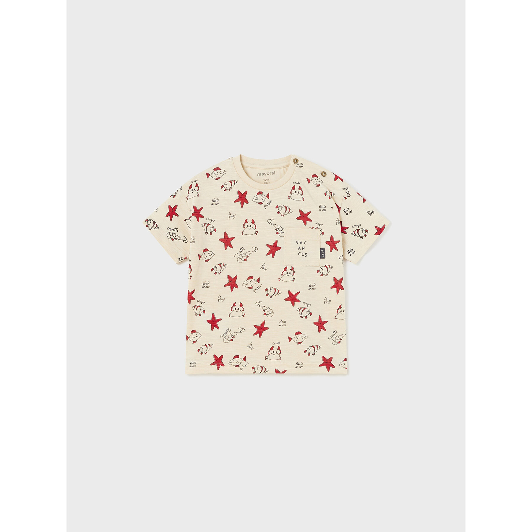 Mayoral T-Shirt 1016 Γκρι Regular Fit