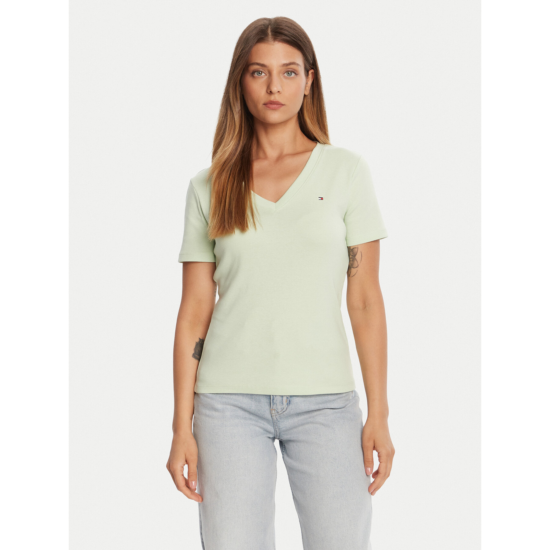Tommy Hilfiger T-Shirt New Cody WW0WW40584 Grün Slim Fit