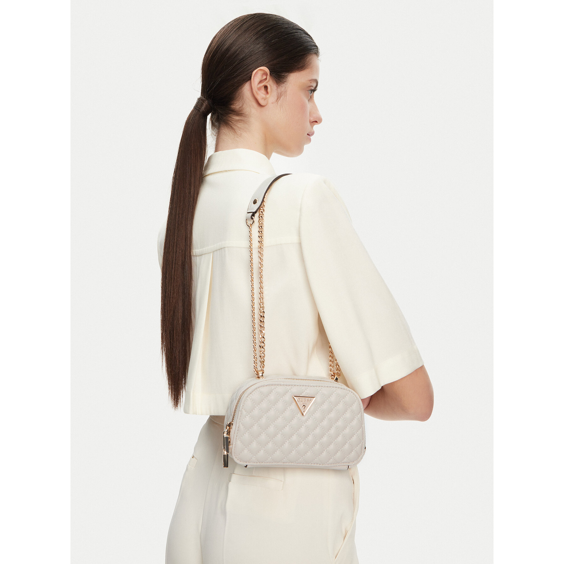 Kabelka Guess HWEQG9 54174 Krémová
