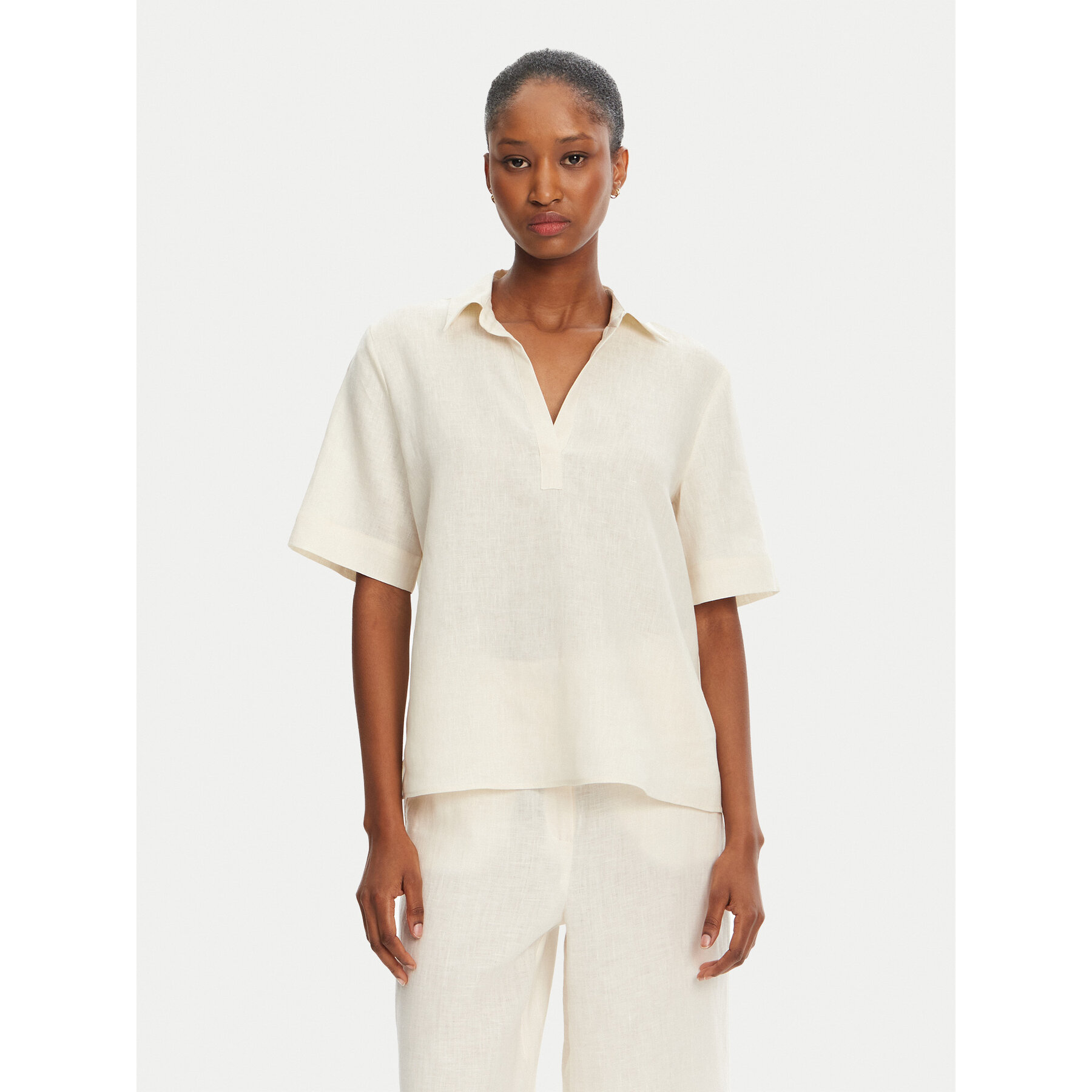 Marella Bluse Nave 2515111032 Écru Regular Fit