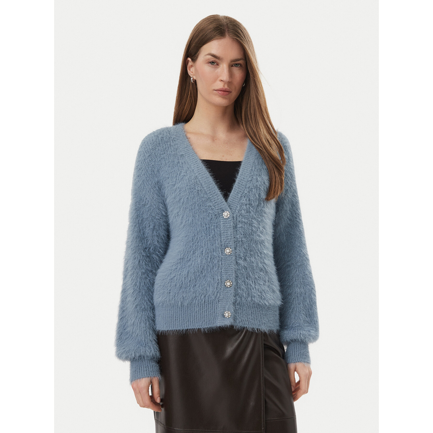 Guess Strickjacke W6BR26 Z1408 Blau Regular Fit