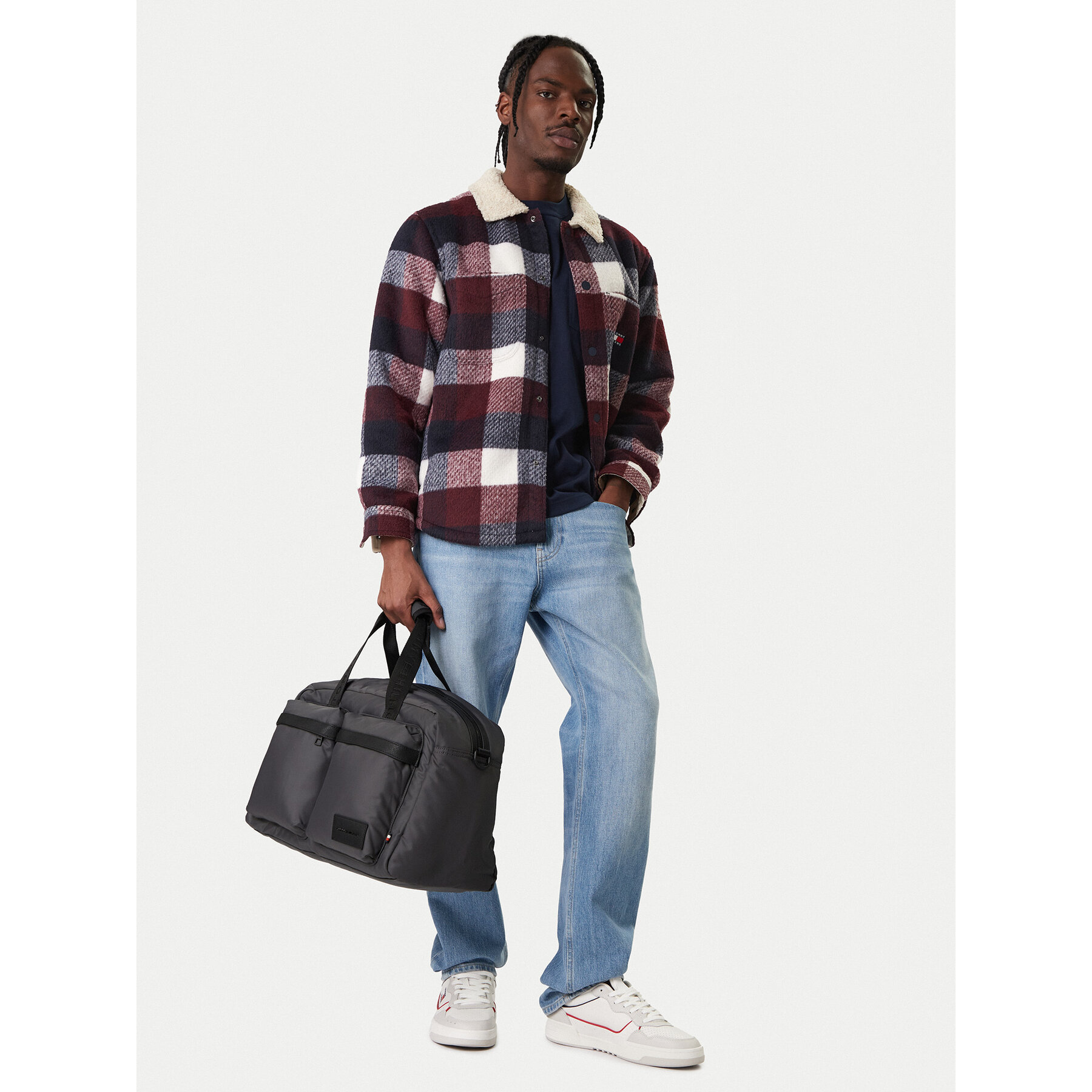 Torba za vikend Tommy Hilfiger Th Repreve Duffle AM0AM14008 Siva