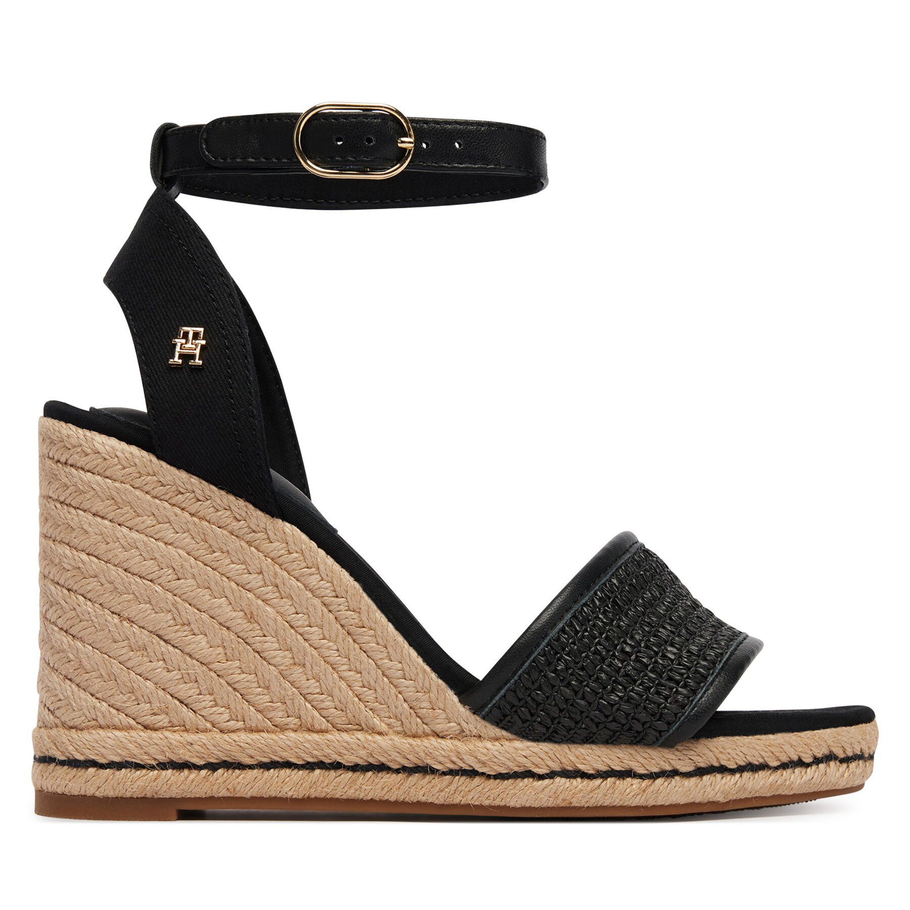 Espadrilles Tommy Hilfiger High Wedge Espad FW0FW09471 Fekete