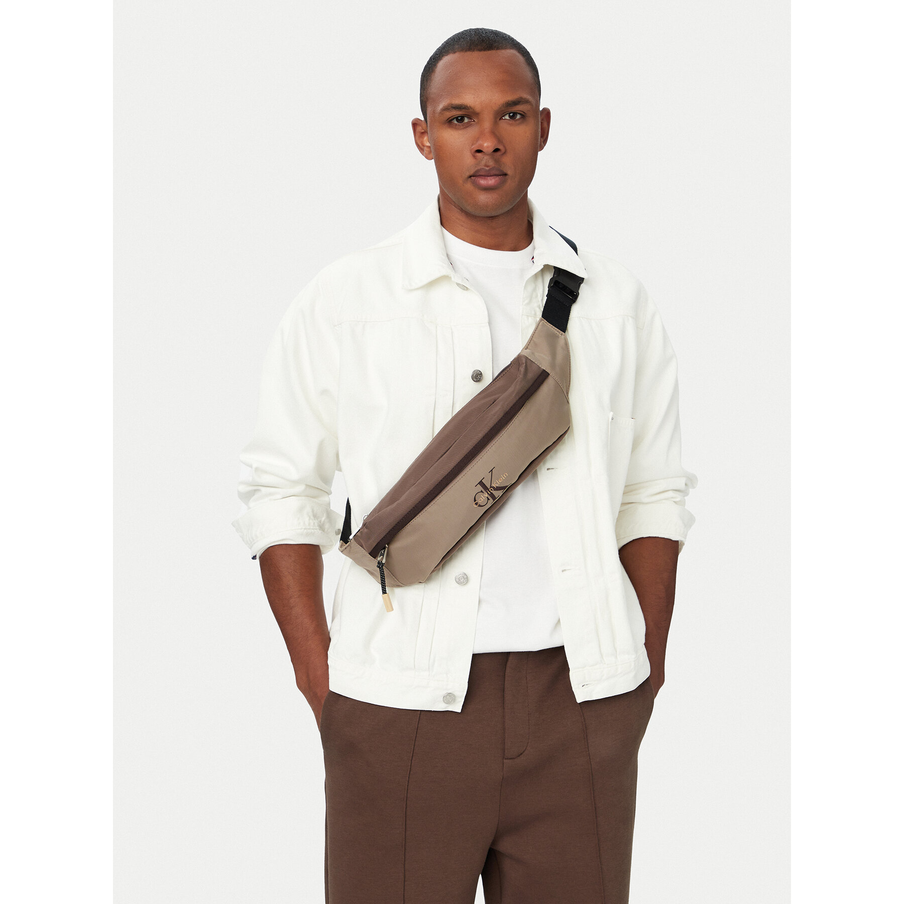 Чанта за кръст﻿ Calvin Klein Bold Clrblk Belt Bag LV04D3525G Кафяв