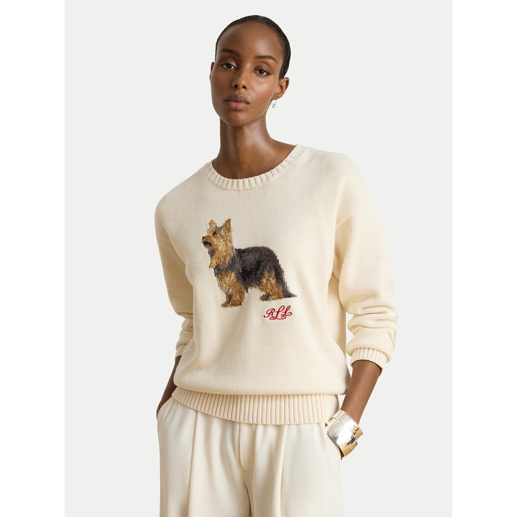 LAUREN RALPH LAUREN Pullover 200B27841001 Hellbeige Relaxed Fit