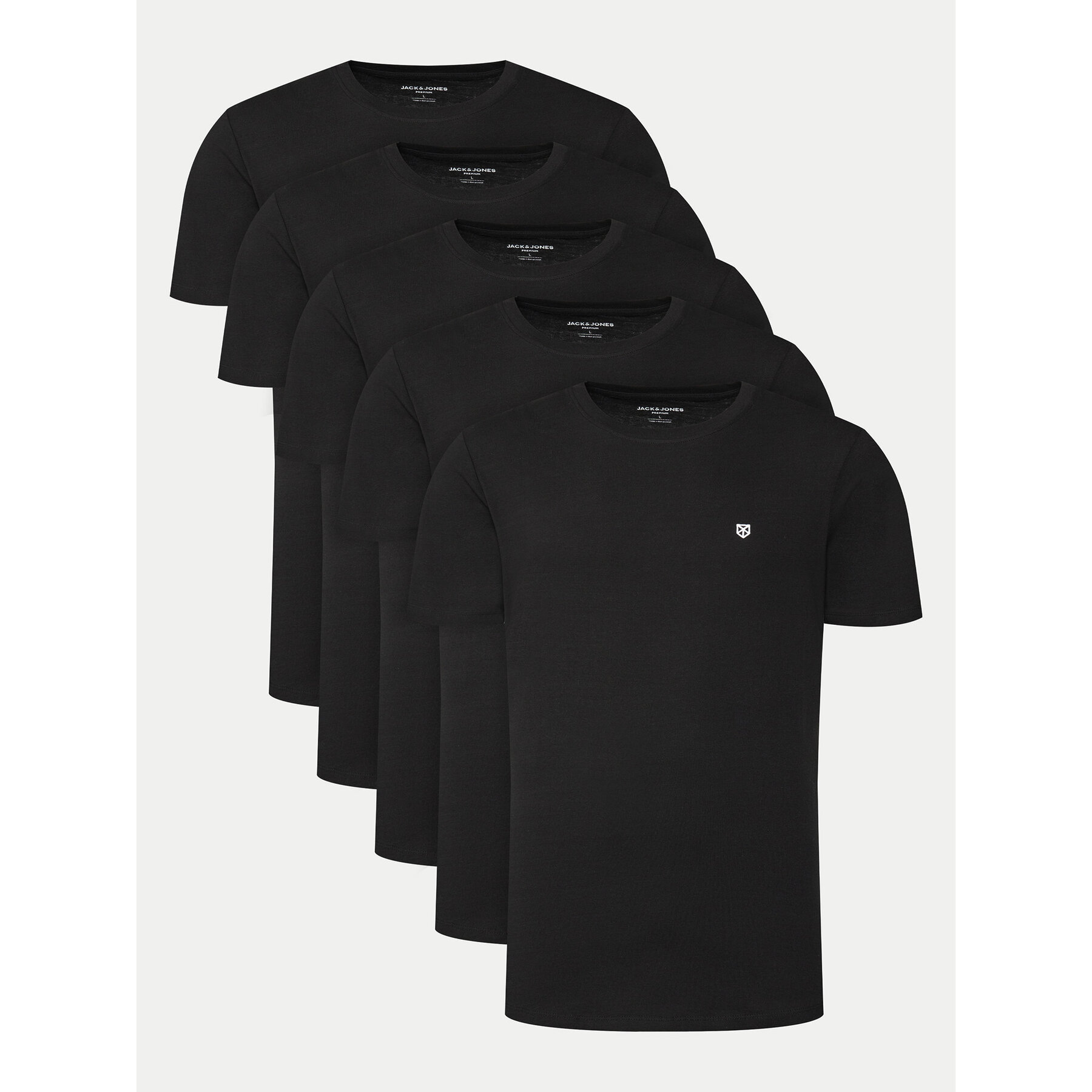 Jack & Jones Σετ t-shirts Brody 12190468 Μαύρο Regular Fit