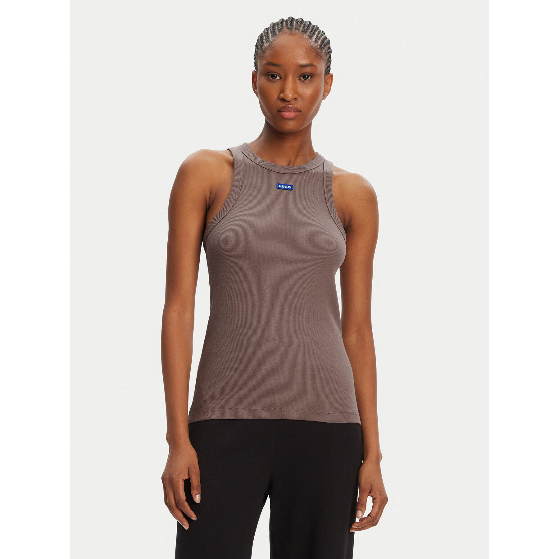 HUGO Felső 50508857 Barna Slim Fit
