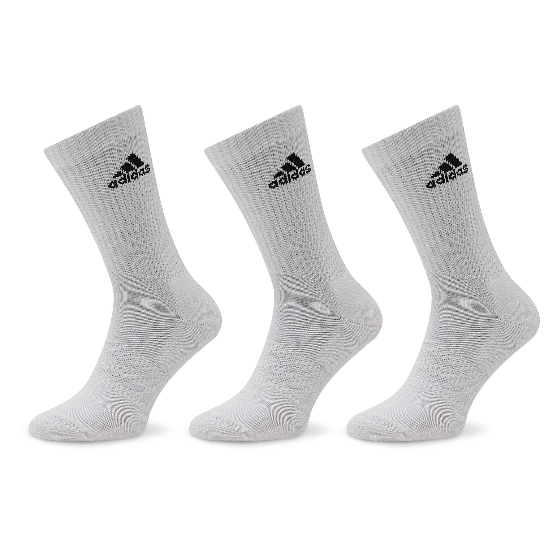 Șosete lungi adidas Cushioned Crew Socks 3 Pairs HT3446 Alb