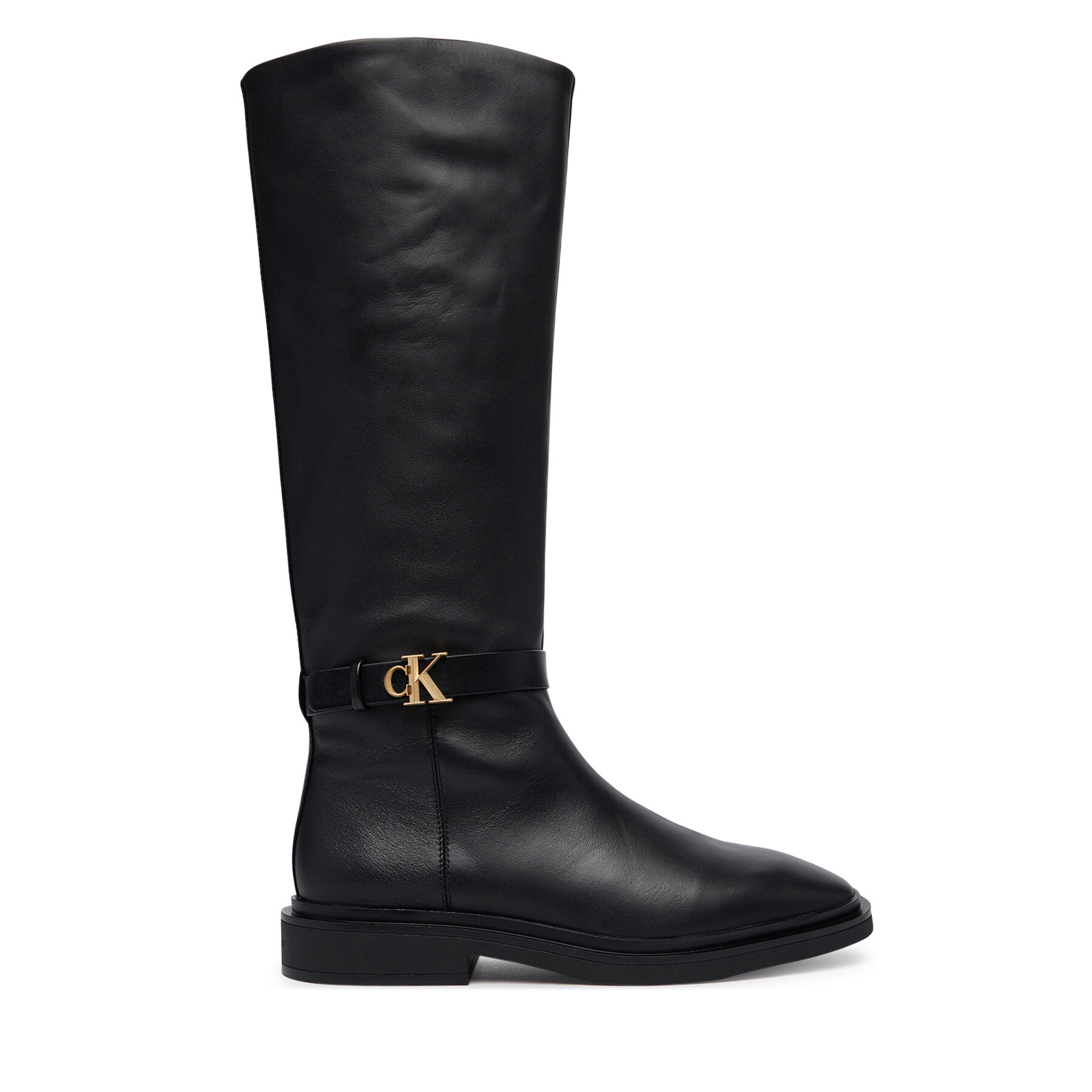 Cizme Calvin Klein Square High Boot Lth Mg Hdw HW0HW03187 Negru