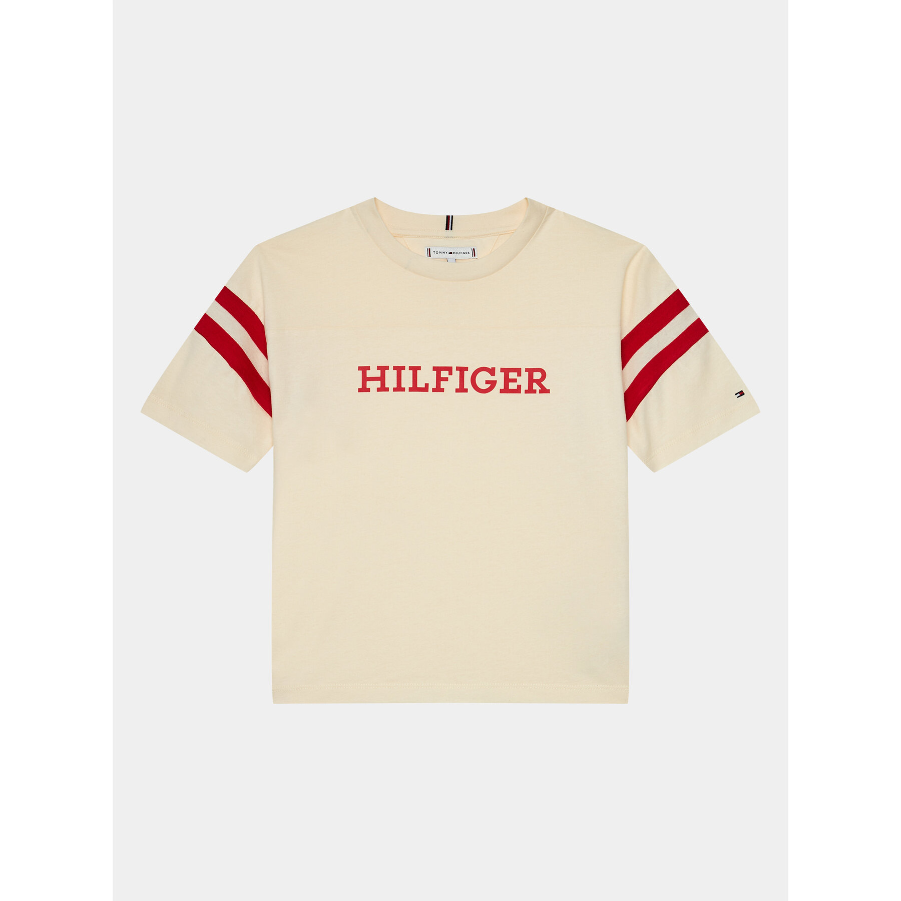 Tommy Hilfiger T-Shirt Monotype Varsity KG0KG07717 D Μπεζ Relaxed Fit