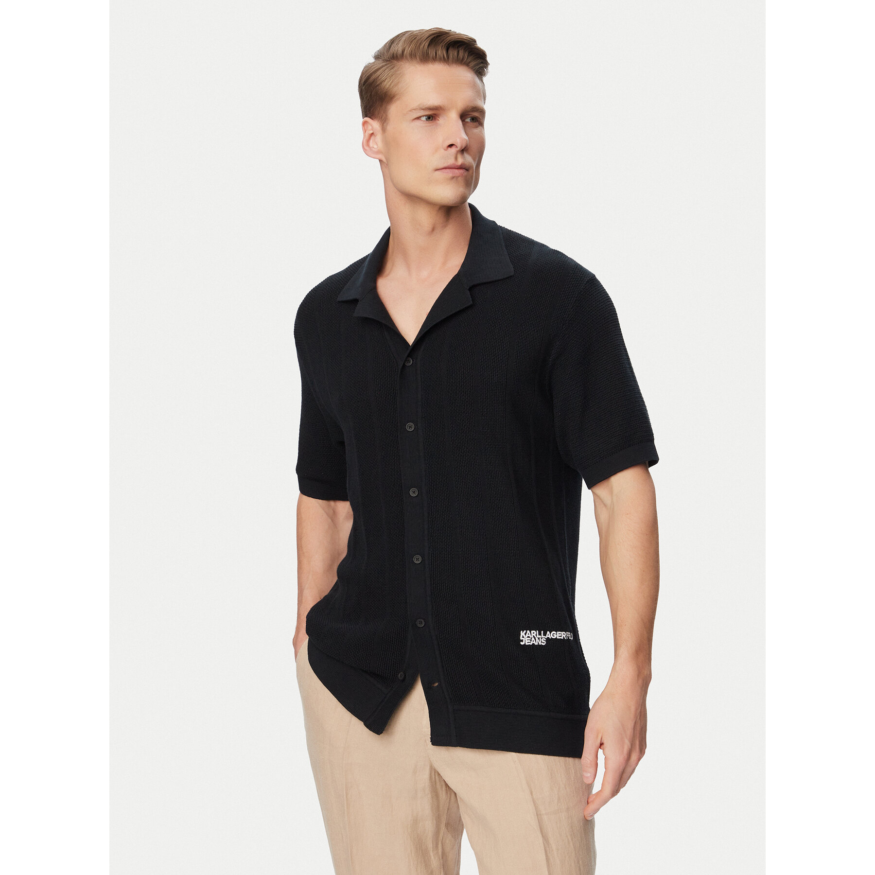 Karl Lagerfeld Jeans Poloshirt B2M18028 Schwarz Relaxed Fit