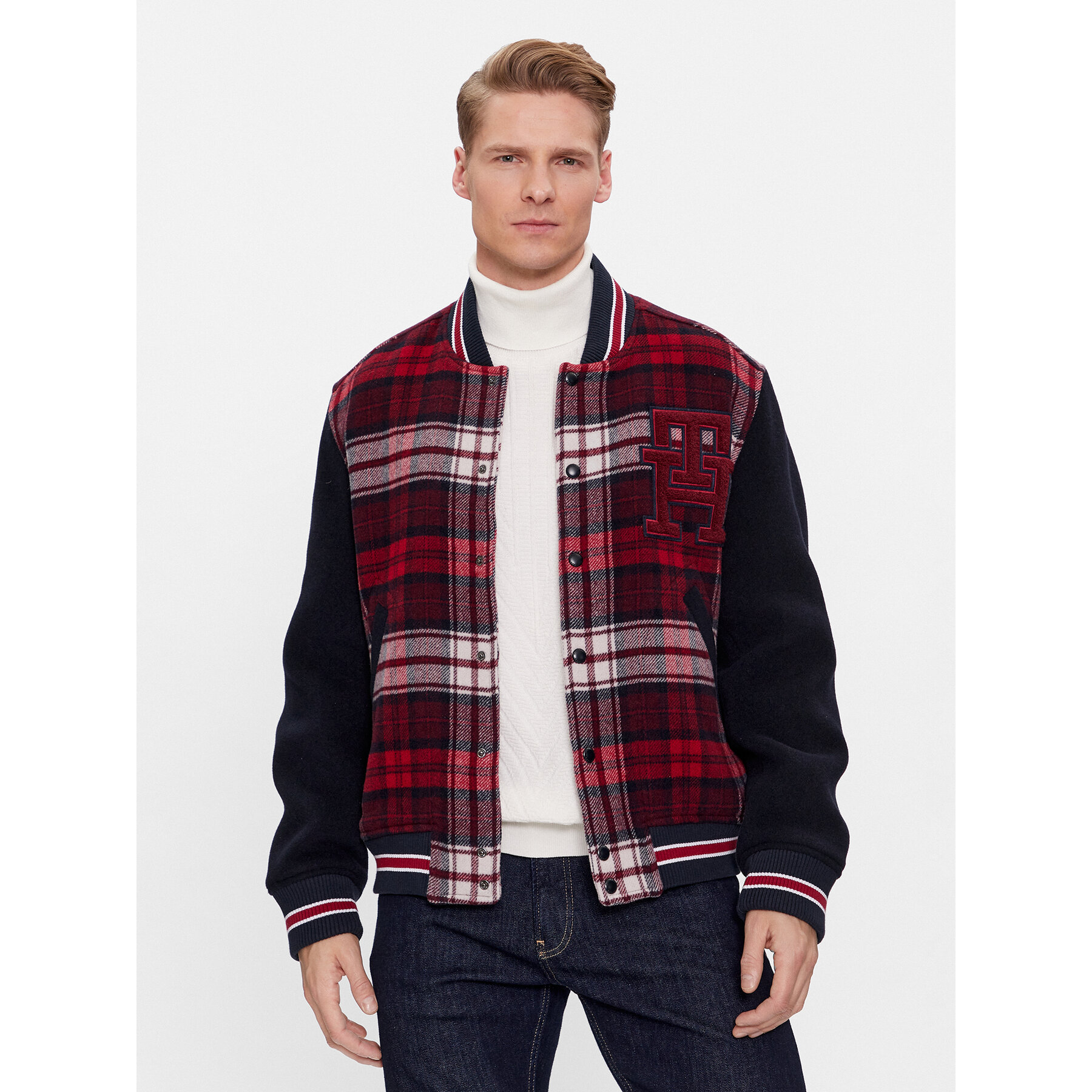 Tommy Hilfiger Bomberjacke Varsity MW0MW34023 Rot Regular Fit