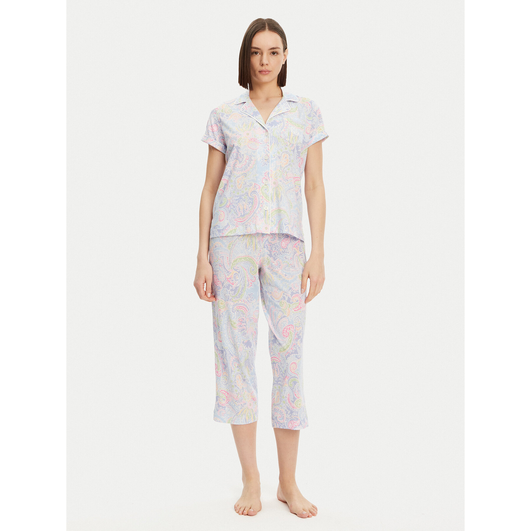 LAUREN RALPH LAUREN Pizsama ILN92421 Kék Regular Fit
