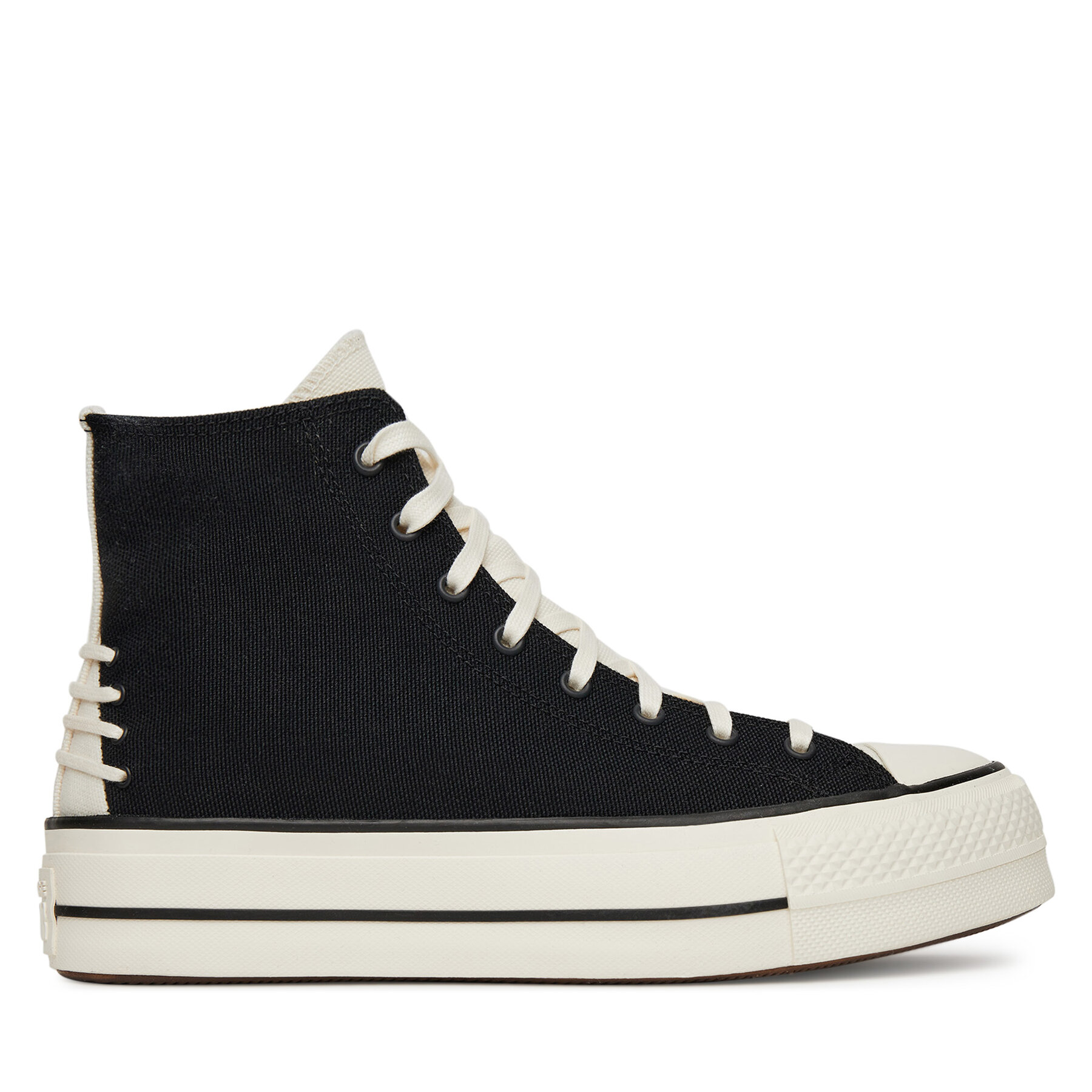 Plátěnky Converse Chuck Taylor All Star Lift Platform Crafted Laces A12552C Černá