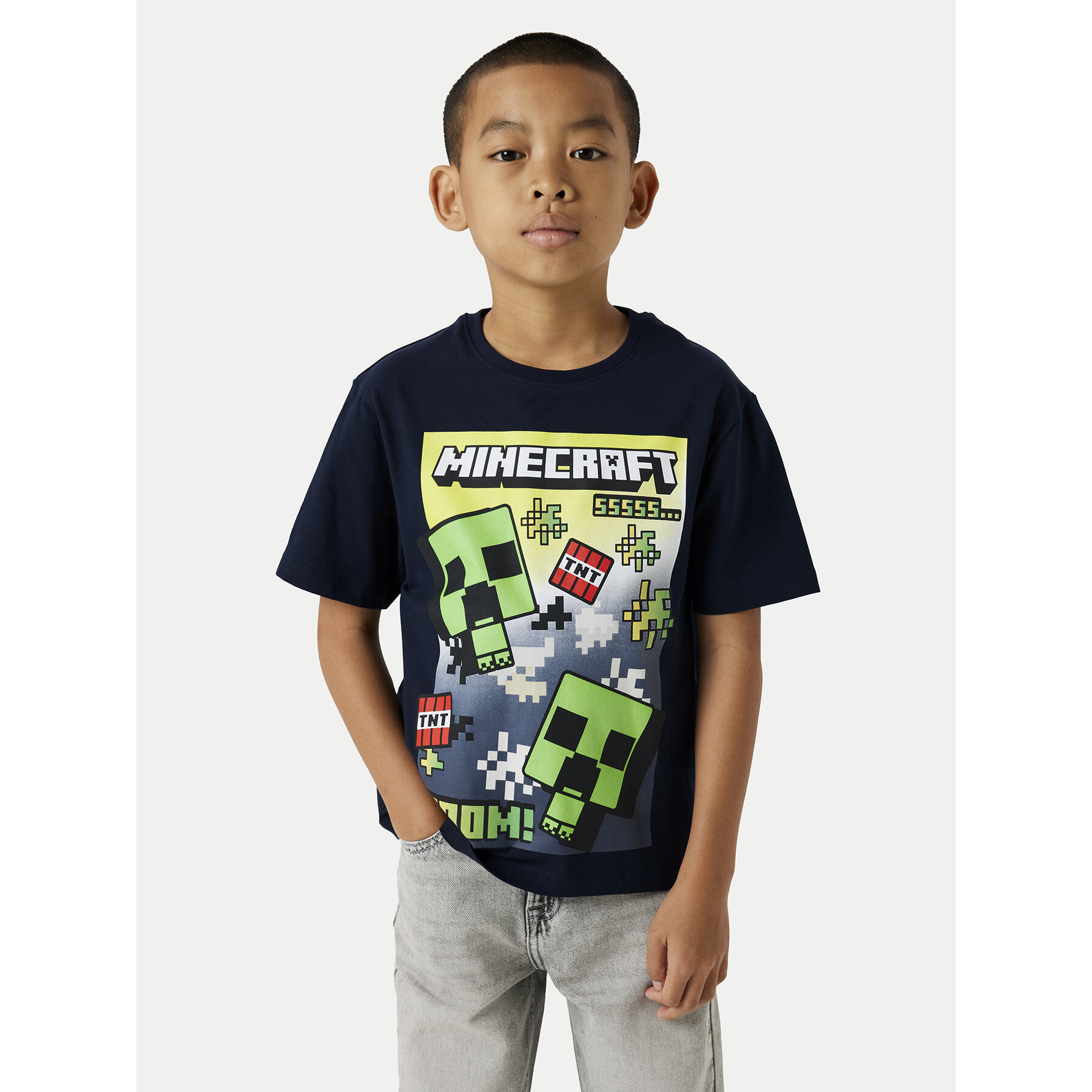 NAME IT NAME IT T-Shirt Minecraft 13240871 Σκούρο μπλε Standard Fit