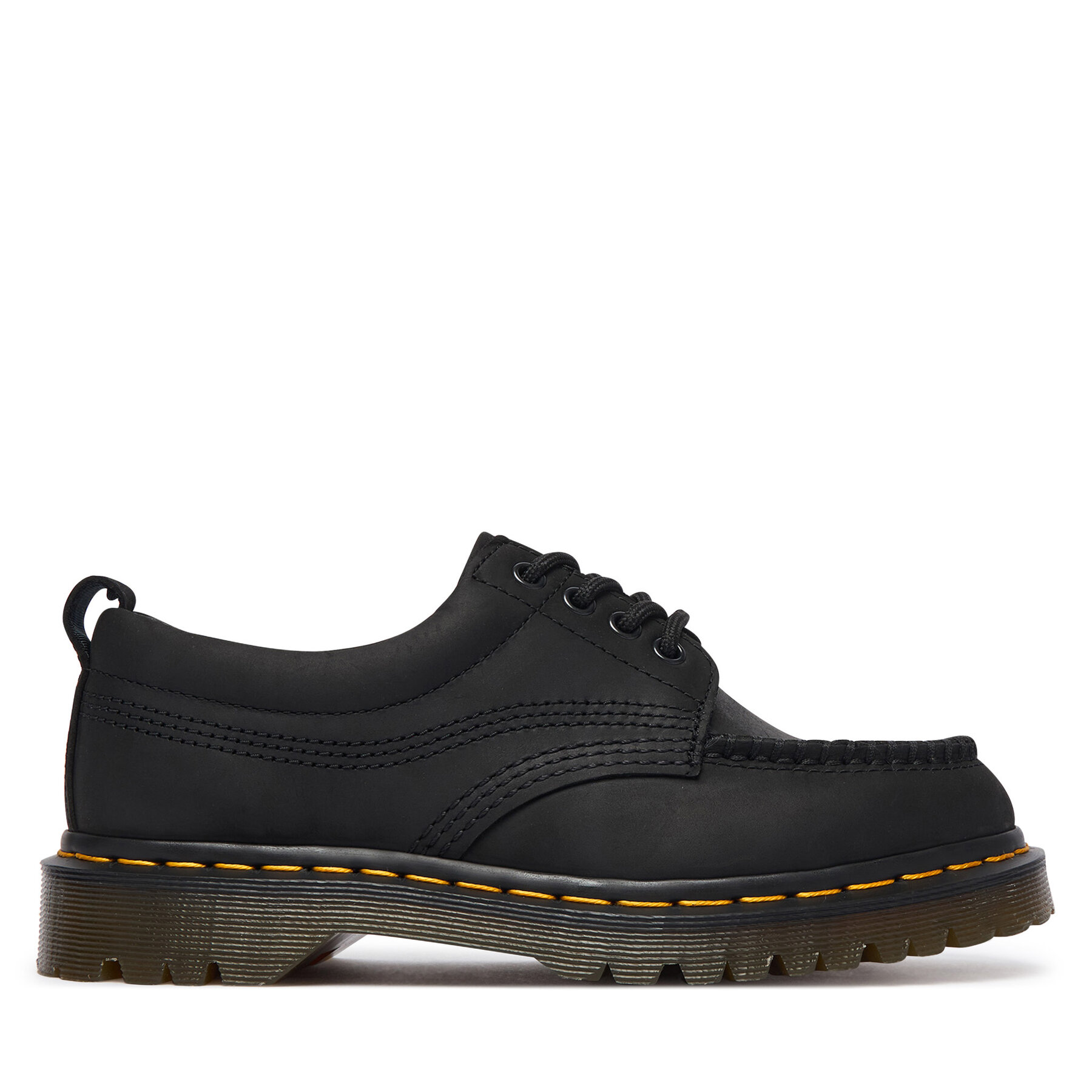 Nizki čevlji Dr. Martens Lowell 4 Eye Crazy Horse Leather Moc DM43679001 Črna