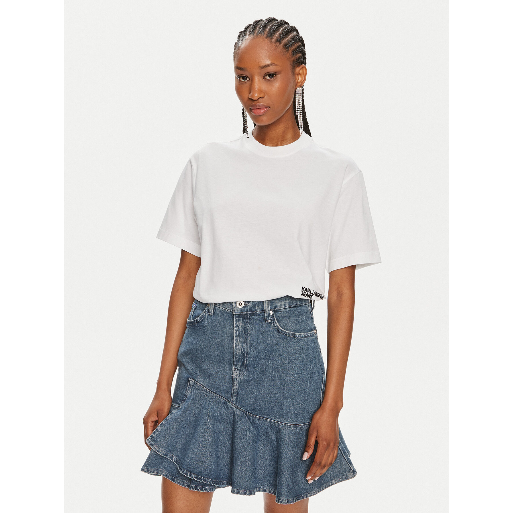 Karl Lagerfeld Jeans Karl Lagerfeld Jeans T-Shirt 245J1705 Λευκό Regular Fit