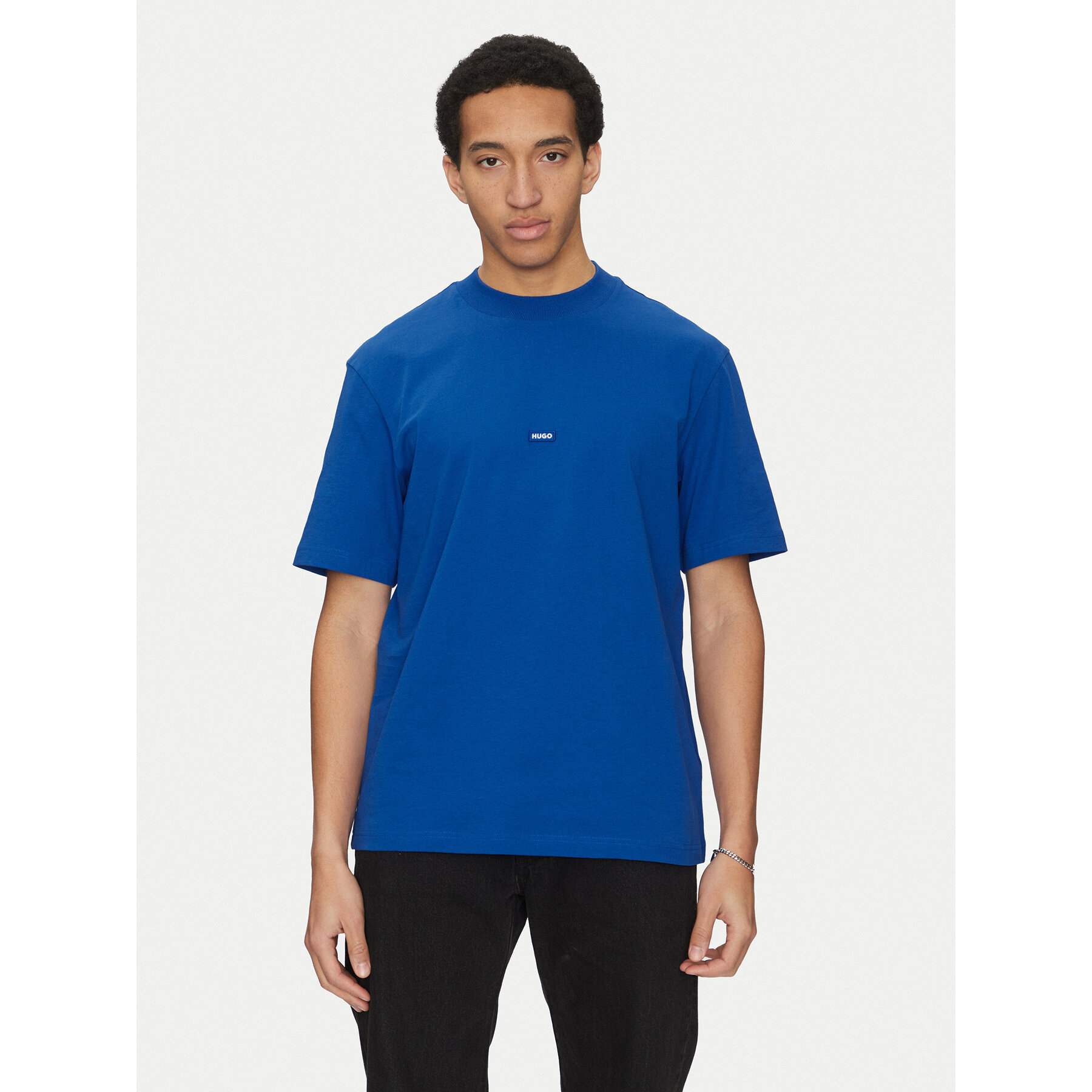 HUGO T-Shirt Nieros 50509991 Μπλε Regular Fit