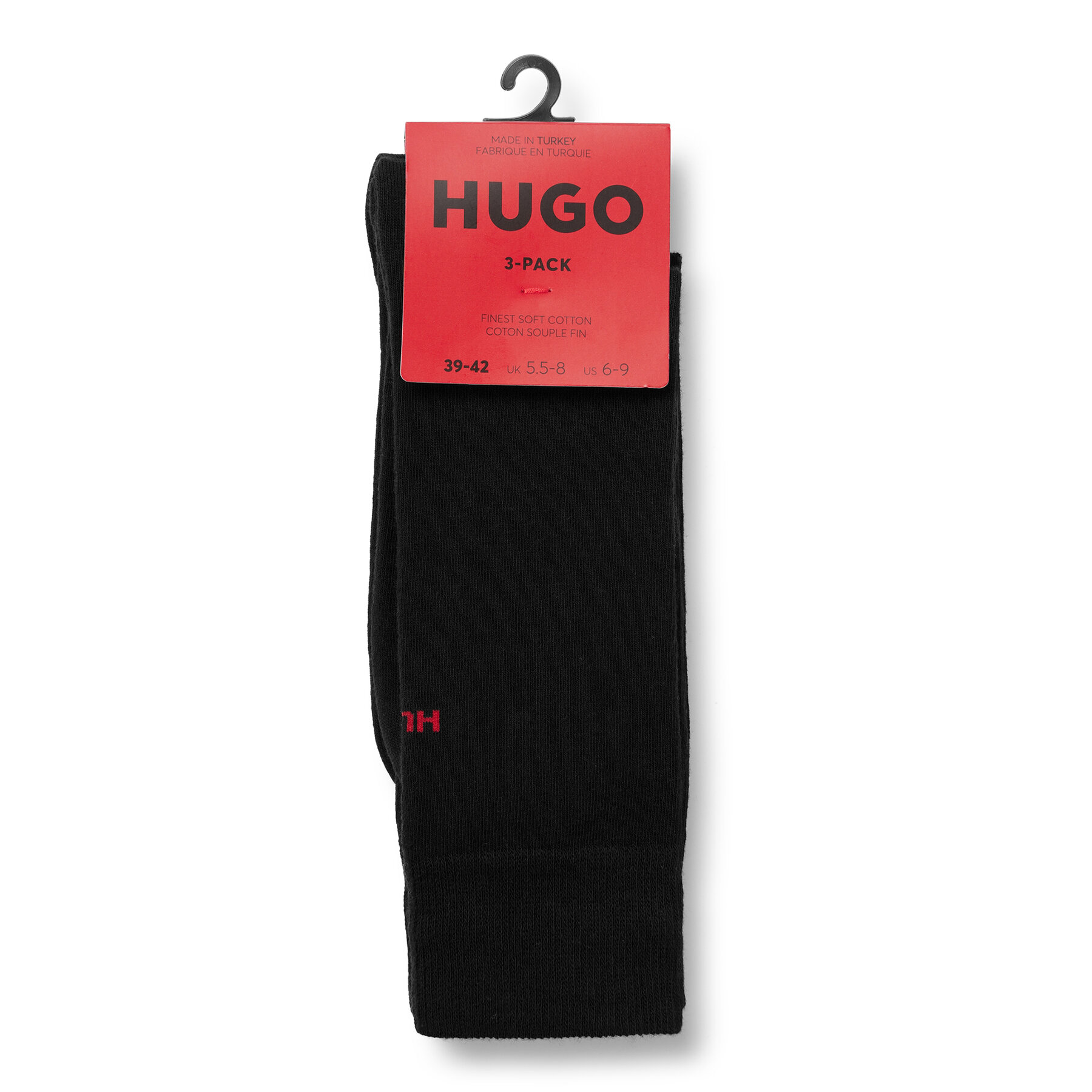Muške visoke čarape Hugo 50493253 Black 1